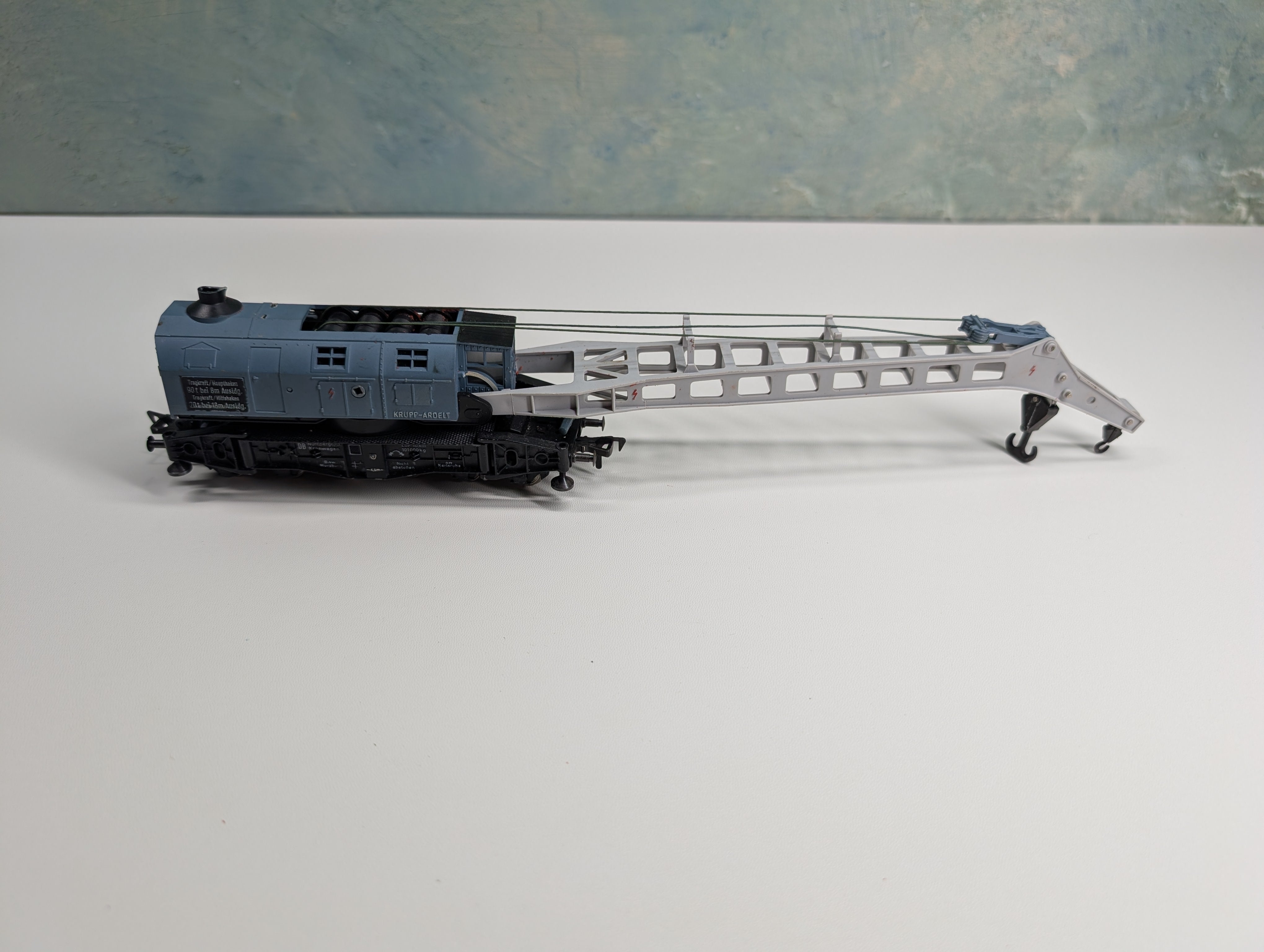 USED Fleischmann HO Scale Heavy Duty Wrecking Crane Krupp-Ardelt