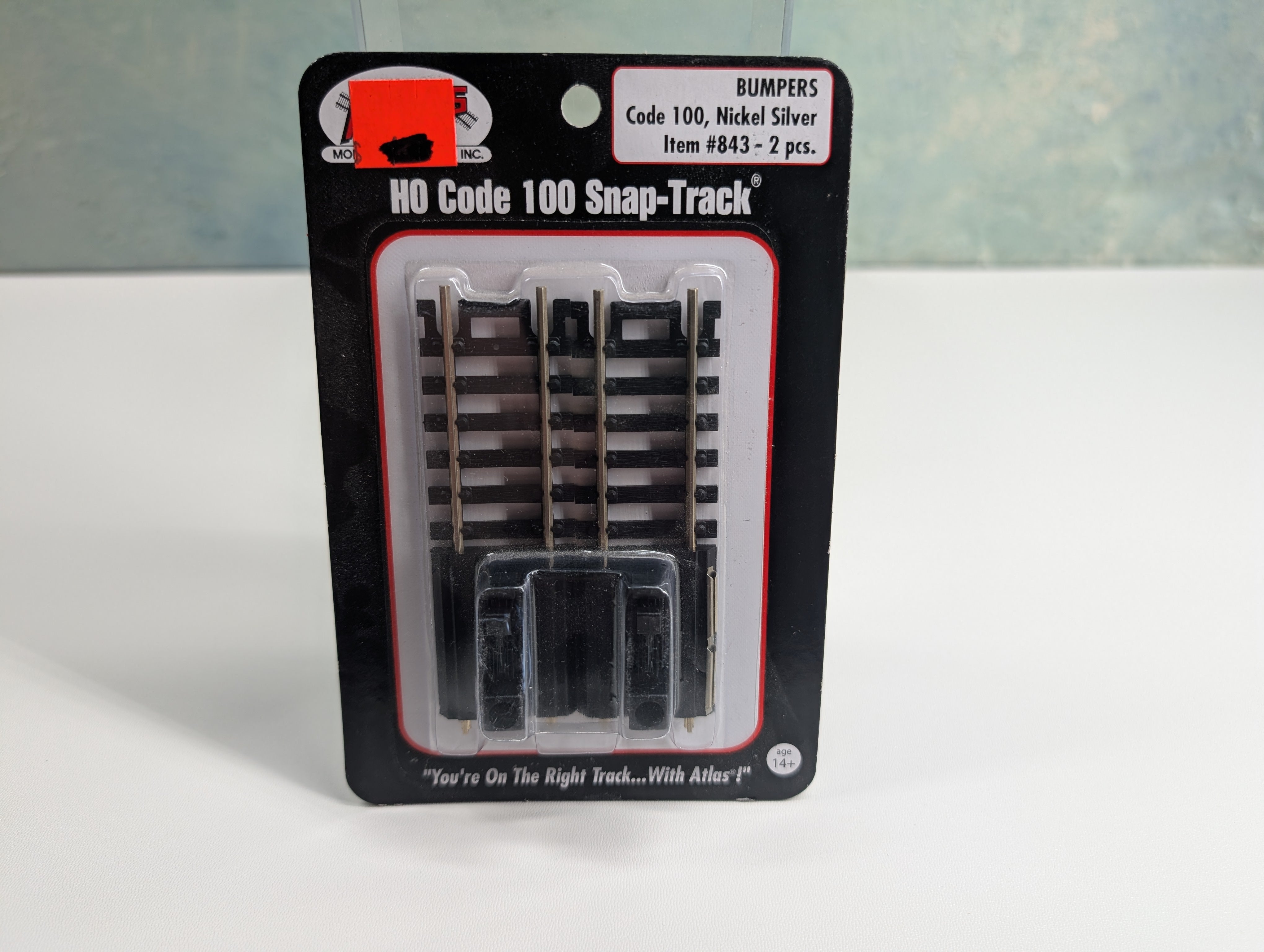 Atlas 843 HO Scale Bumpers, Code 100 Nickel Silver, Snap-Track (2 pcs)
