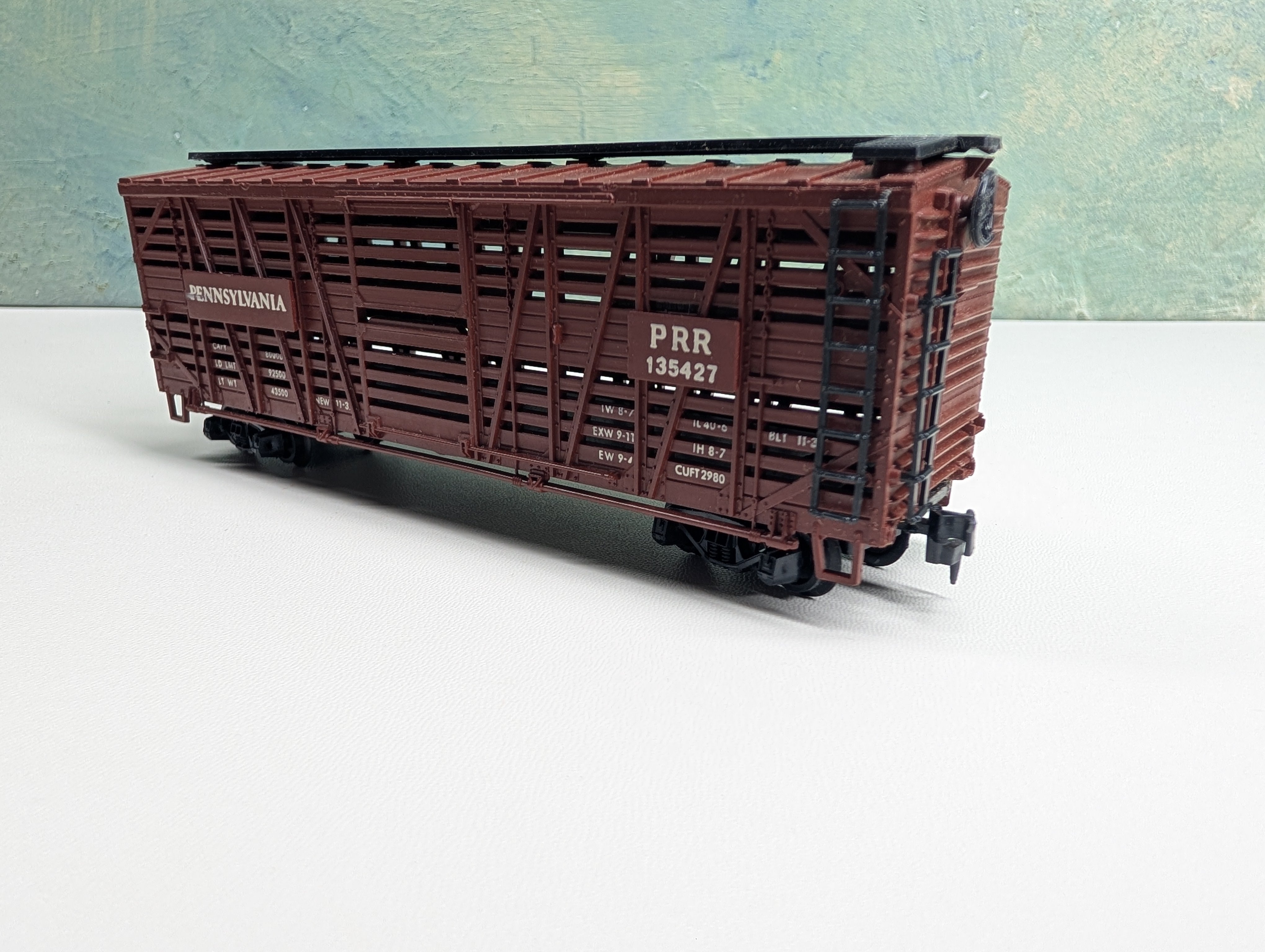USED HO Scale Cattle Stock Car Pennsylvania PRR #135427