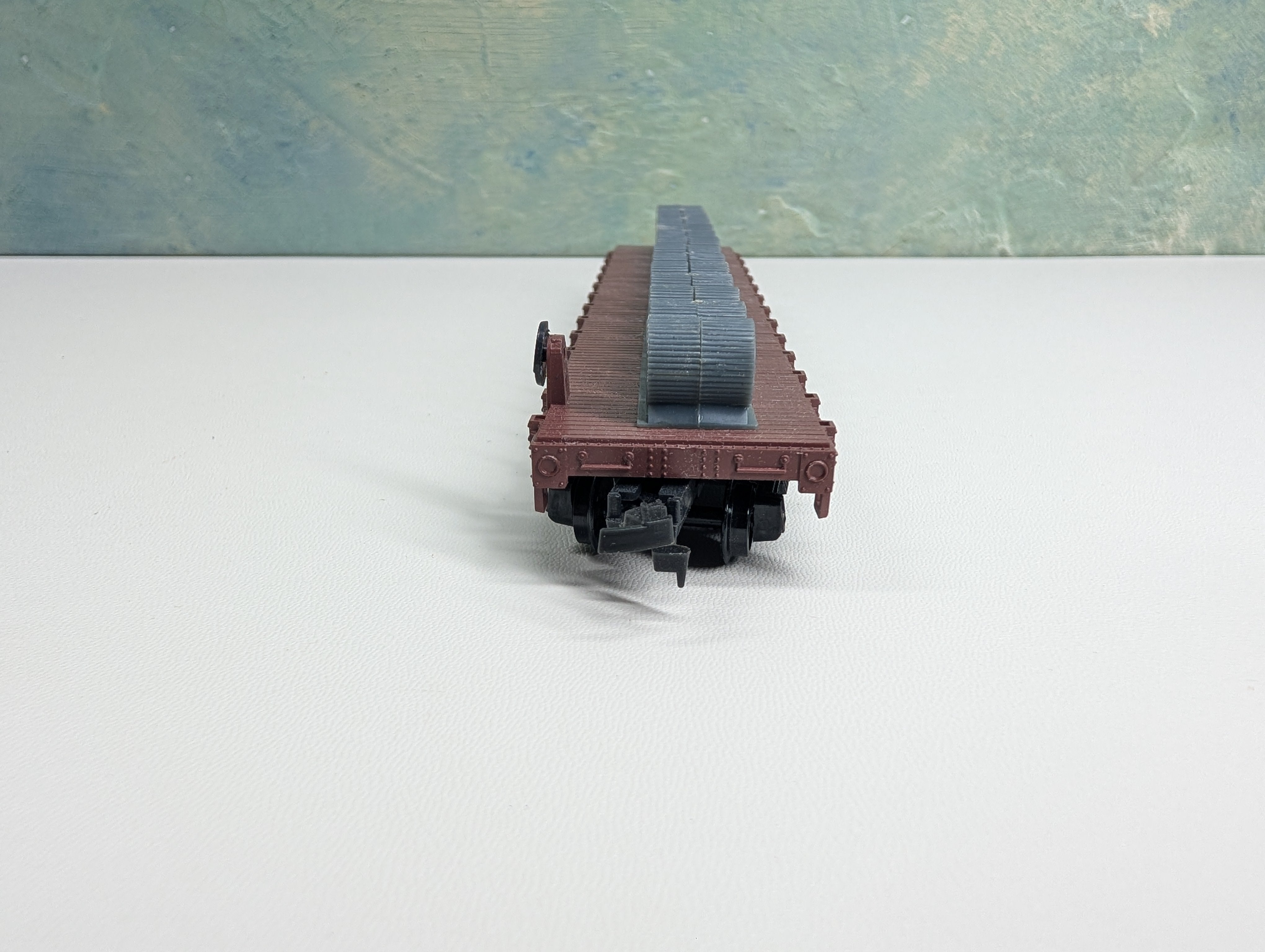 USED Lima HO Scale Flat Car with Coil Load Pennsylvania PRR #469617