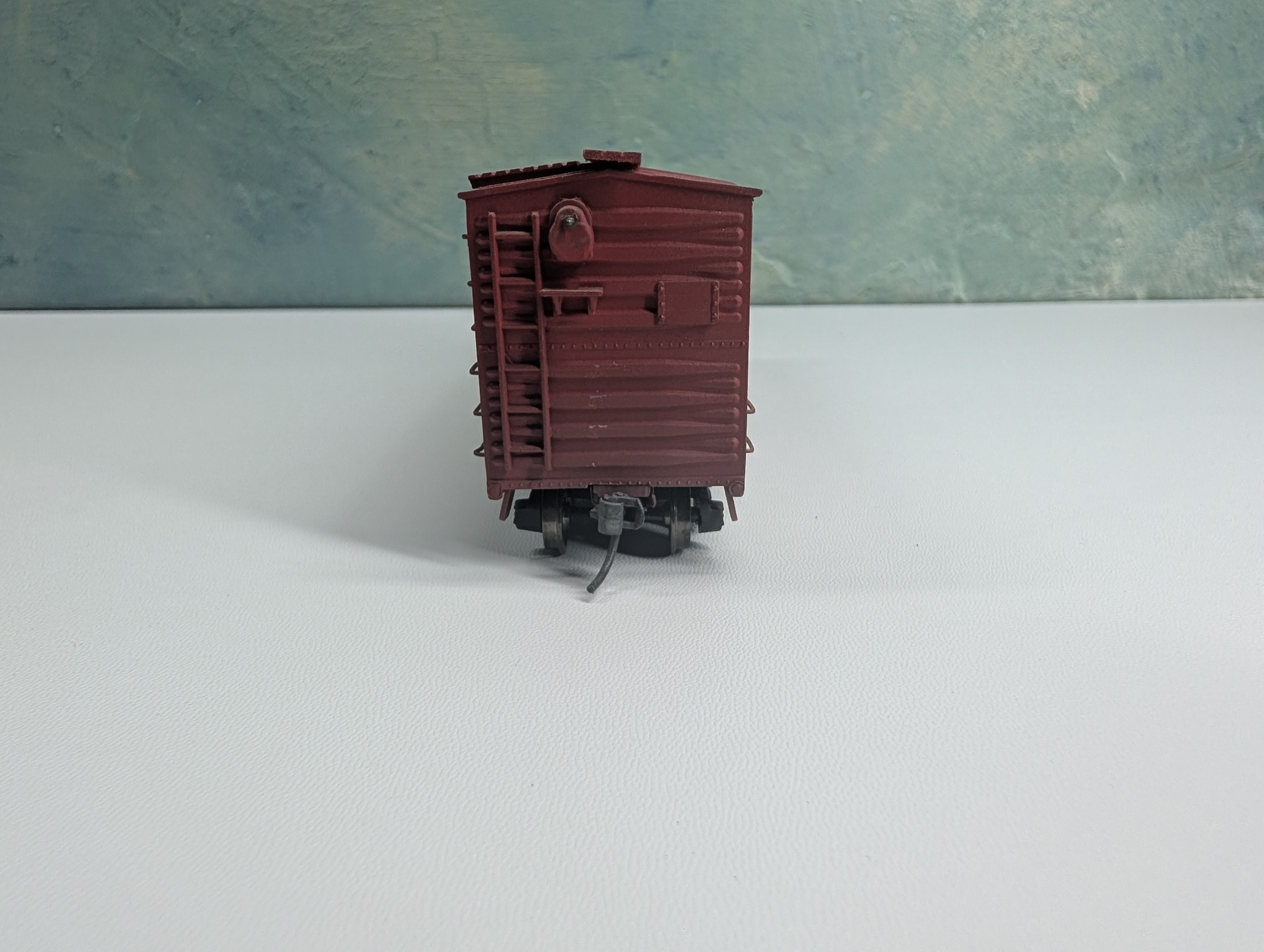 USED HO Scale Real Wood Wooden Box Car MStL #54652 Metal Wheels, Weathered