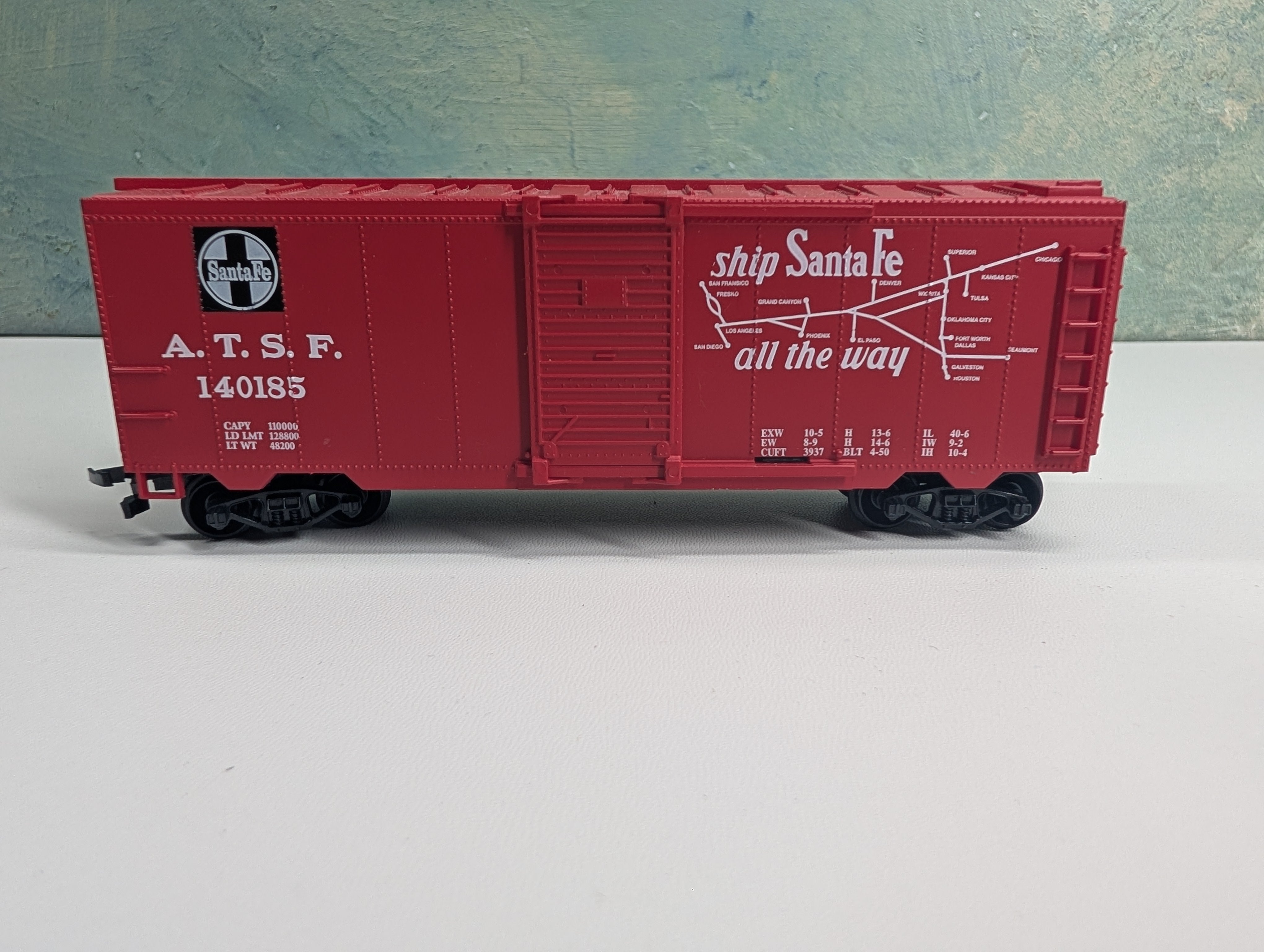 USED Life-Like HO Scale 40' Box Car Santa Fe ATSF #140185