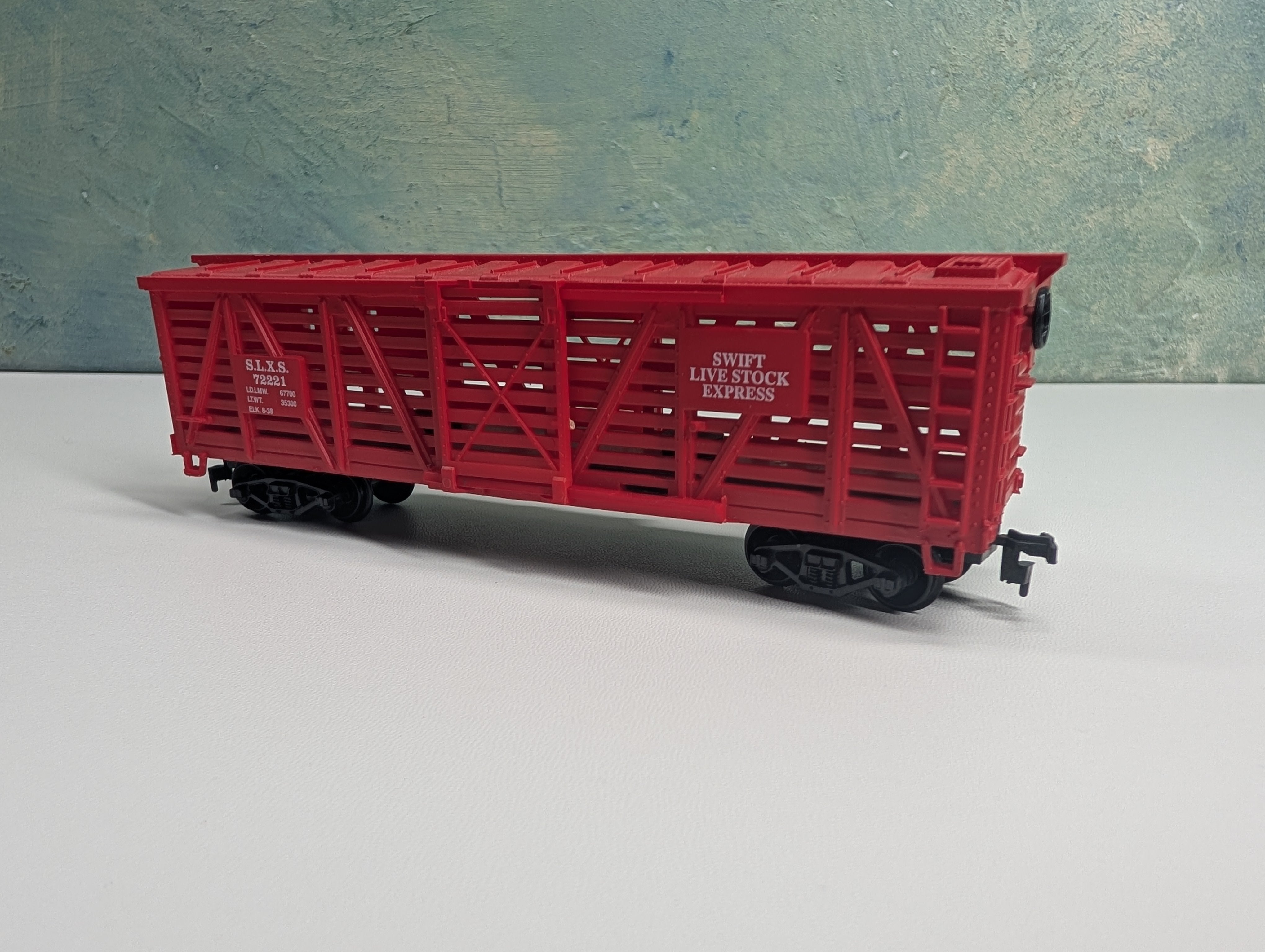 USED Life-Like HO Scale Cattle Stock Car Swift Livestock Express SLXS #72221