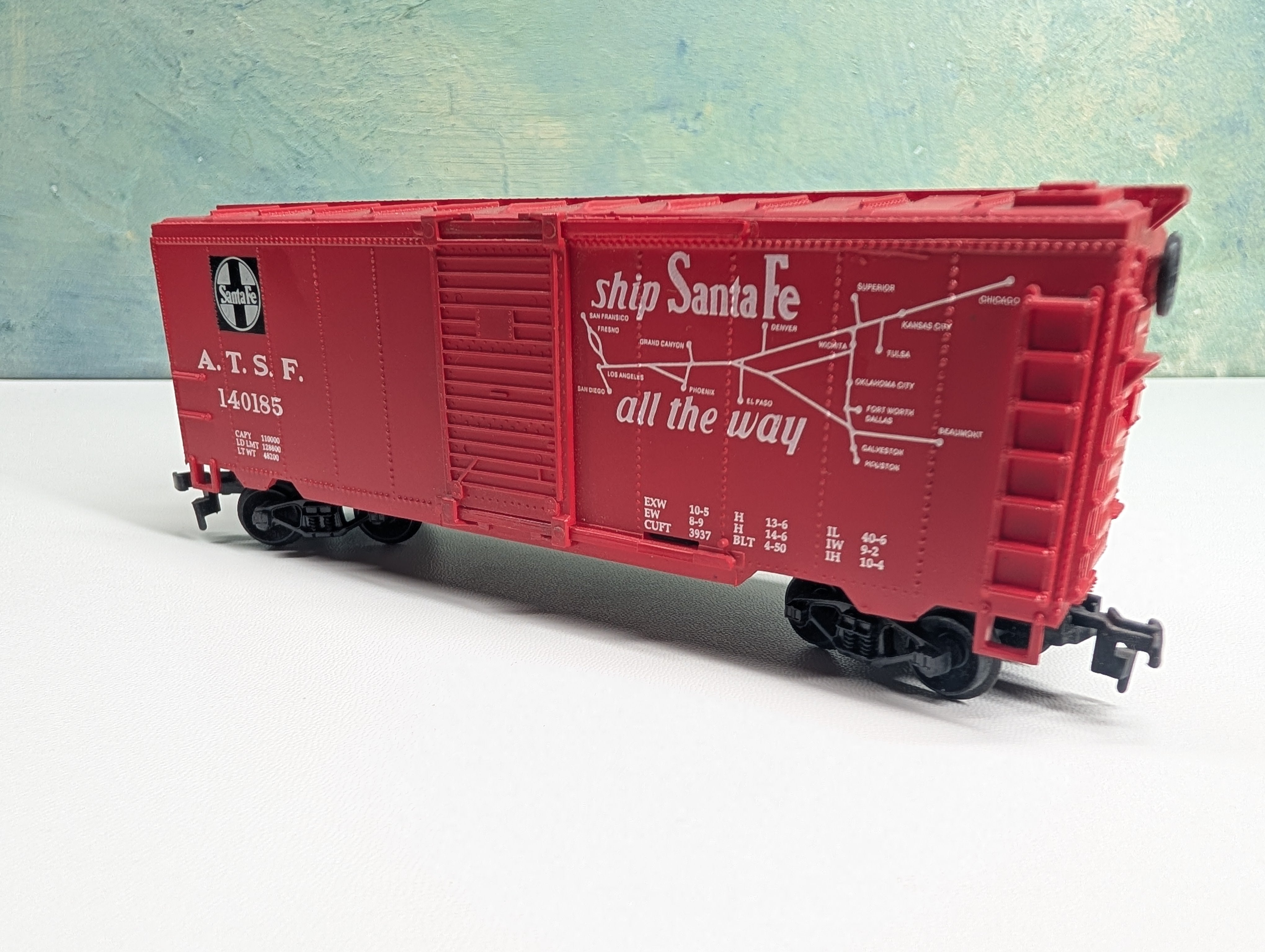 USED Life-Like HO Scale 40' Box Car Santa Fe ATSF #140185