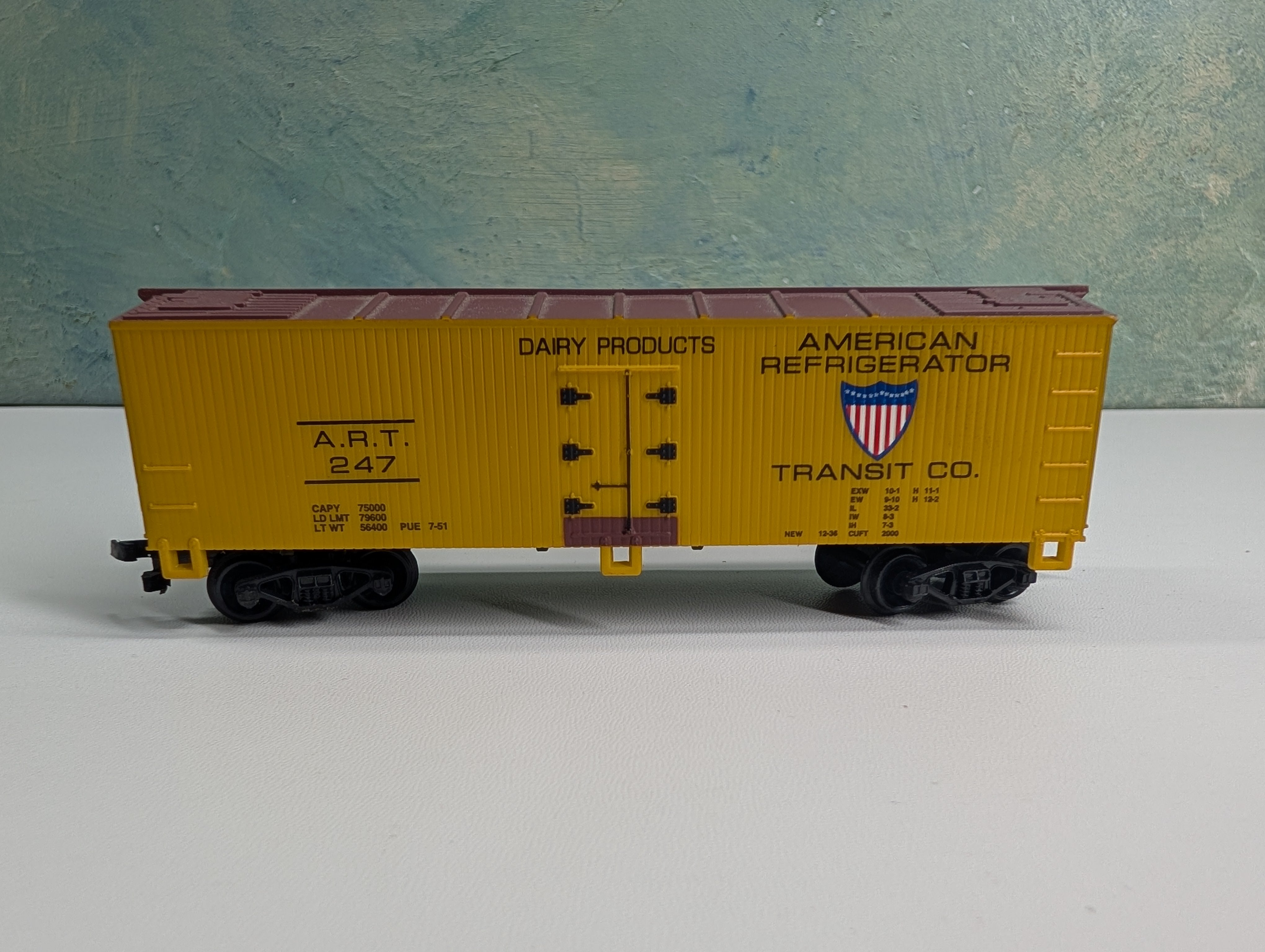 USED Life-Like HO Scale Wooden Reefer American Refrigerator Transit ART #247