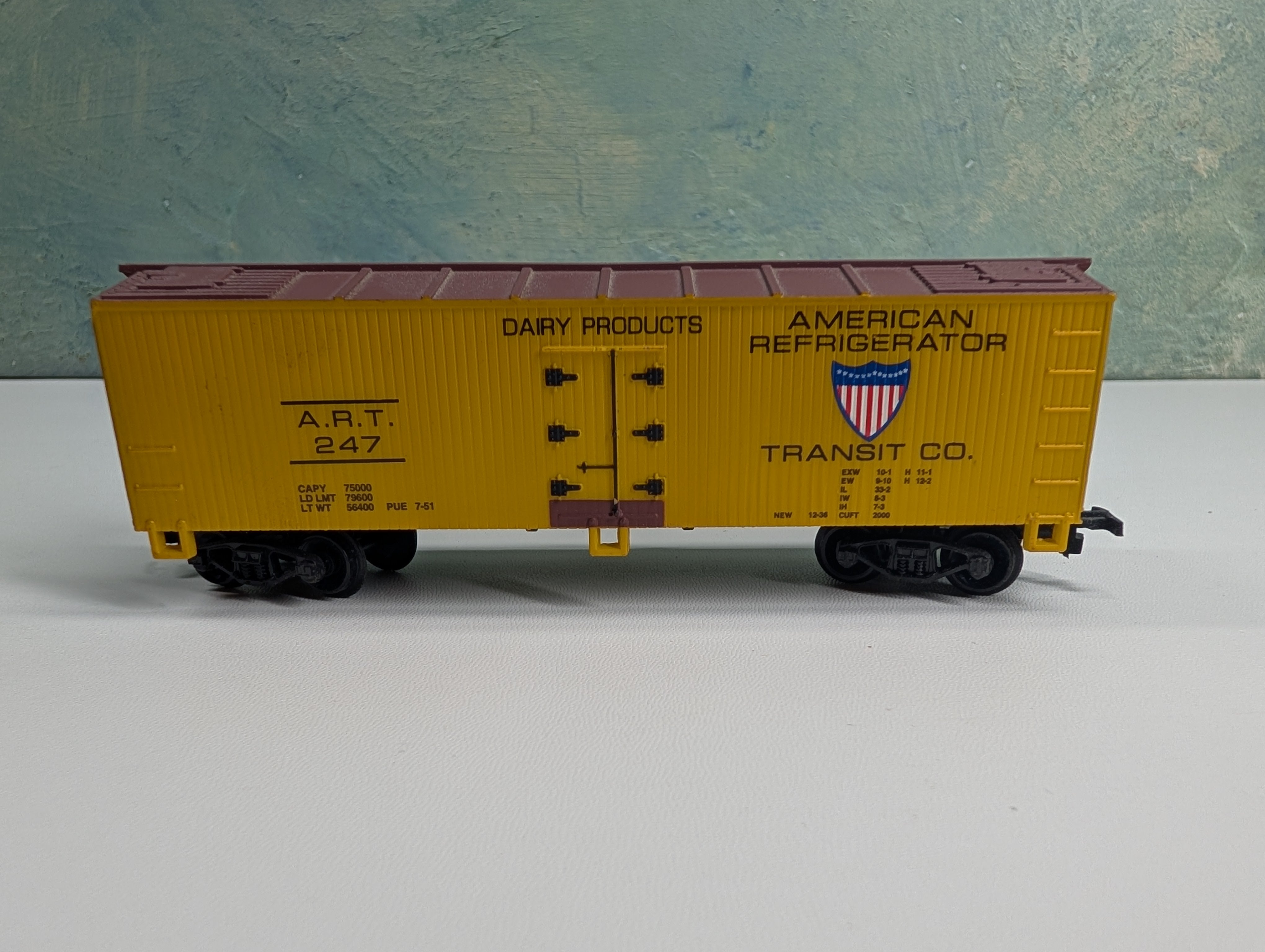 USED Life-Like HO Scale Wooden Reefer American Refrigerator Transit ART #247