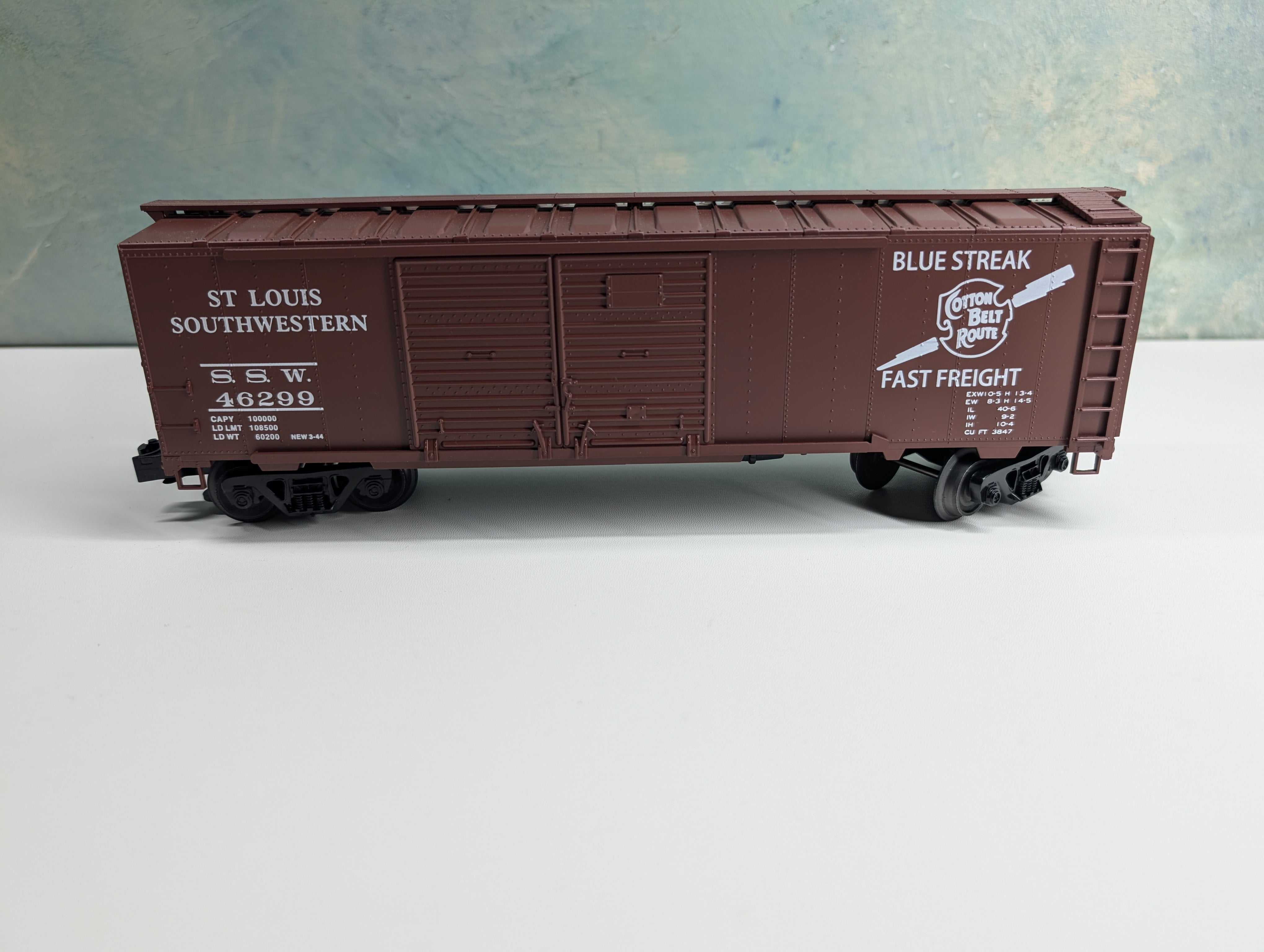 USED Weaver O Steel Side DD Box Car St. Louis Southwestern SSW #46299 3-Rail