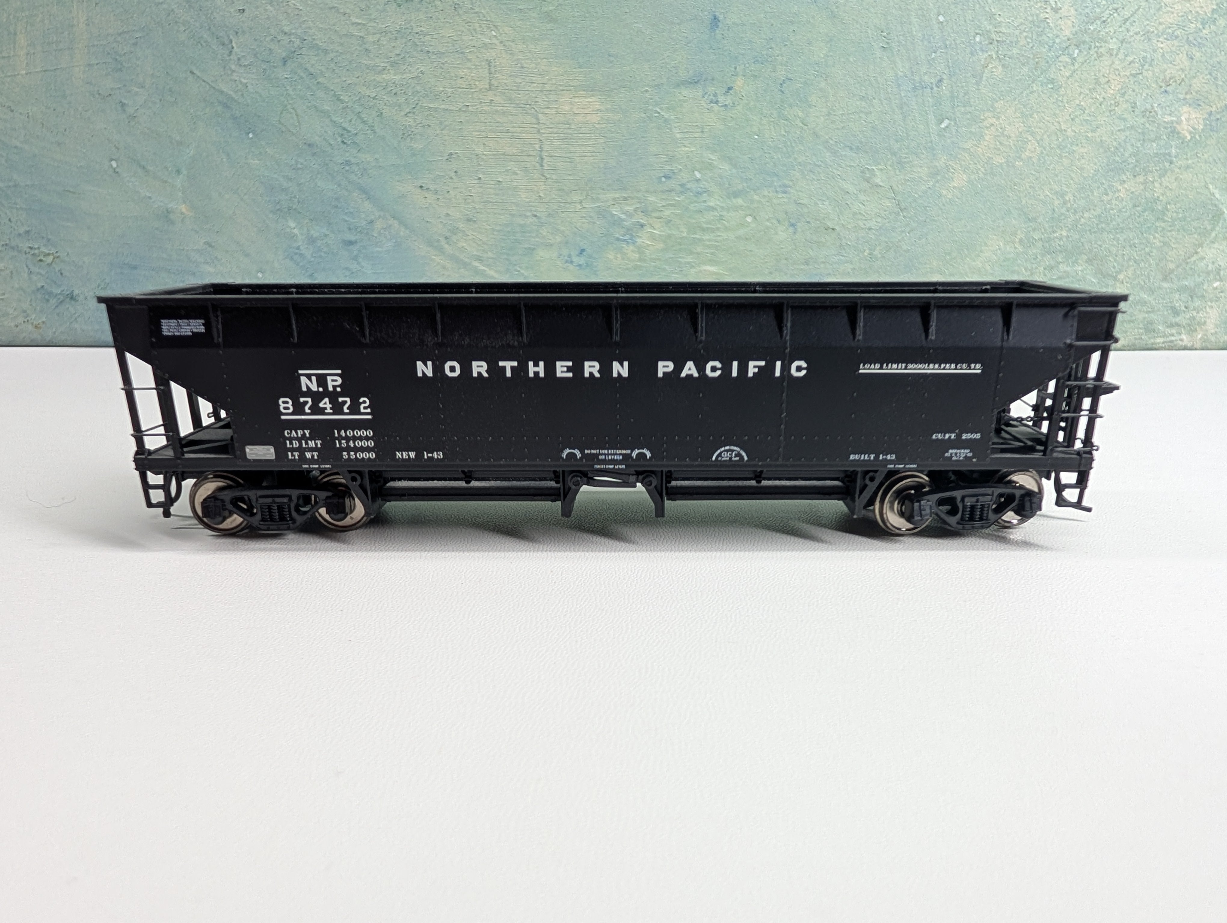 USED Atlas HO Scale Ballast Car Northern Pacific NP #87472 Metal Wheels