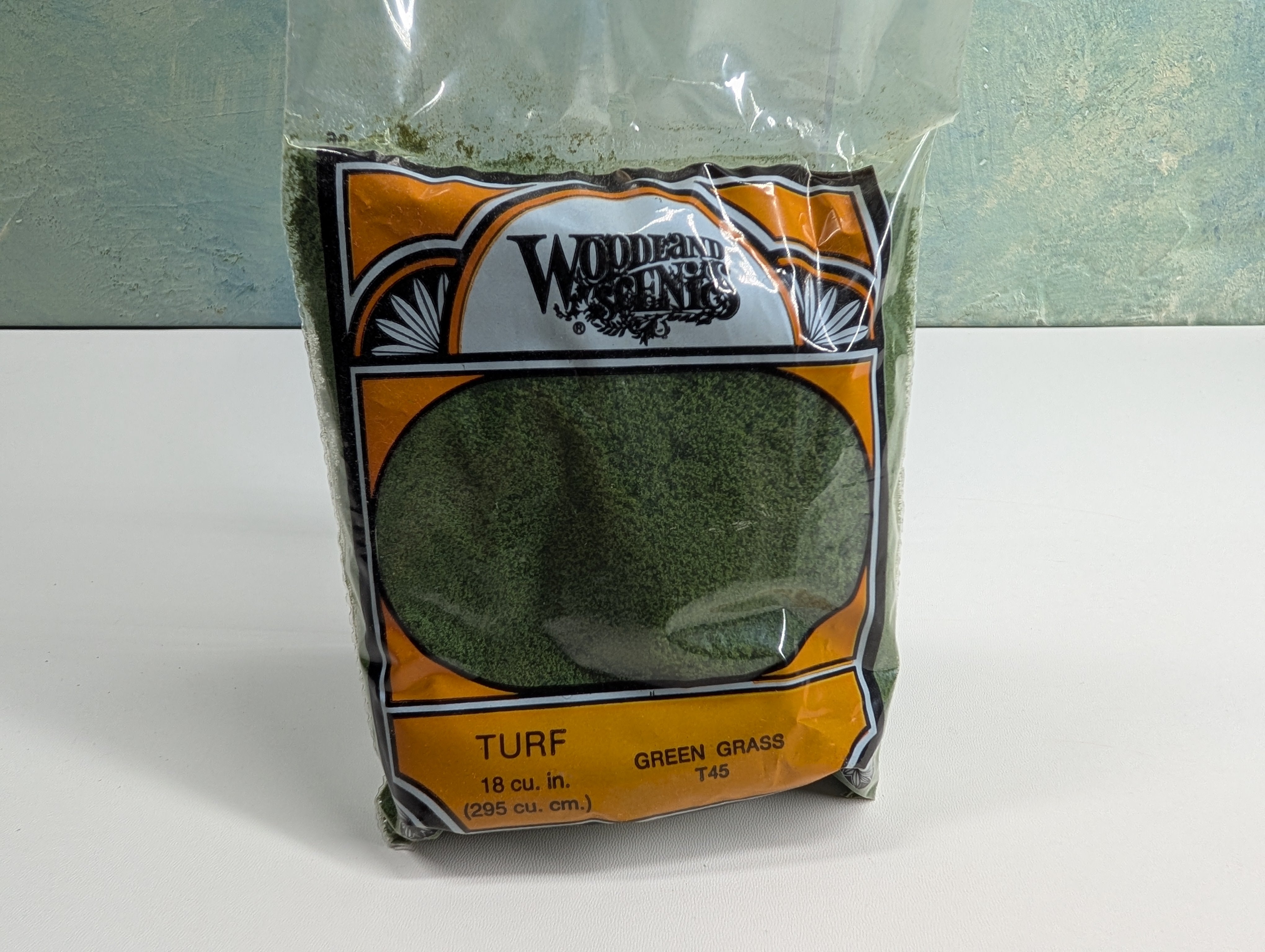 Woodland Scenics T45 HO Scale Turf, Green Grass Color