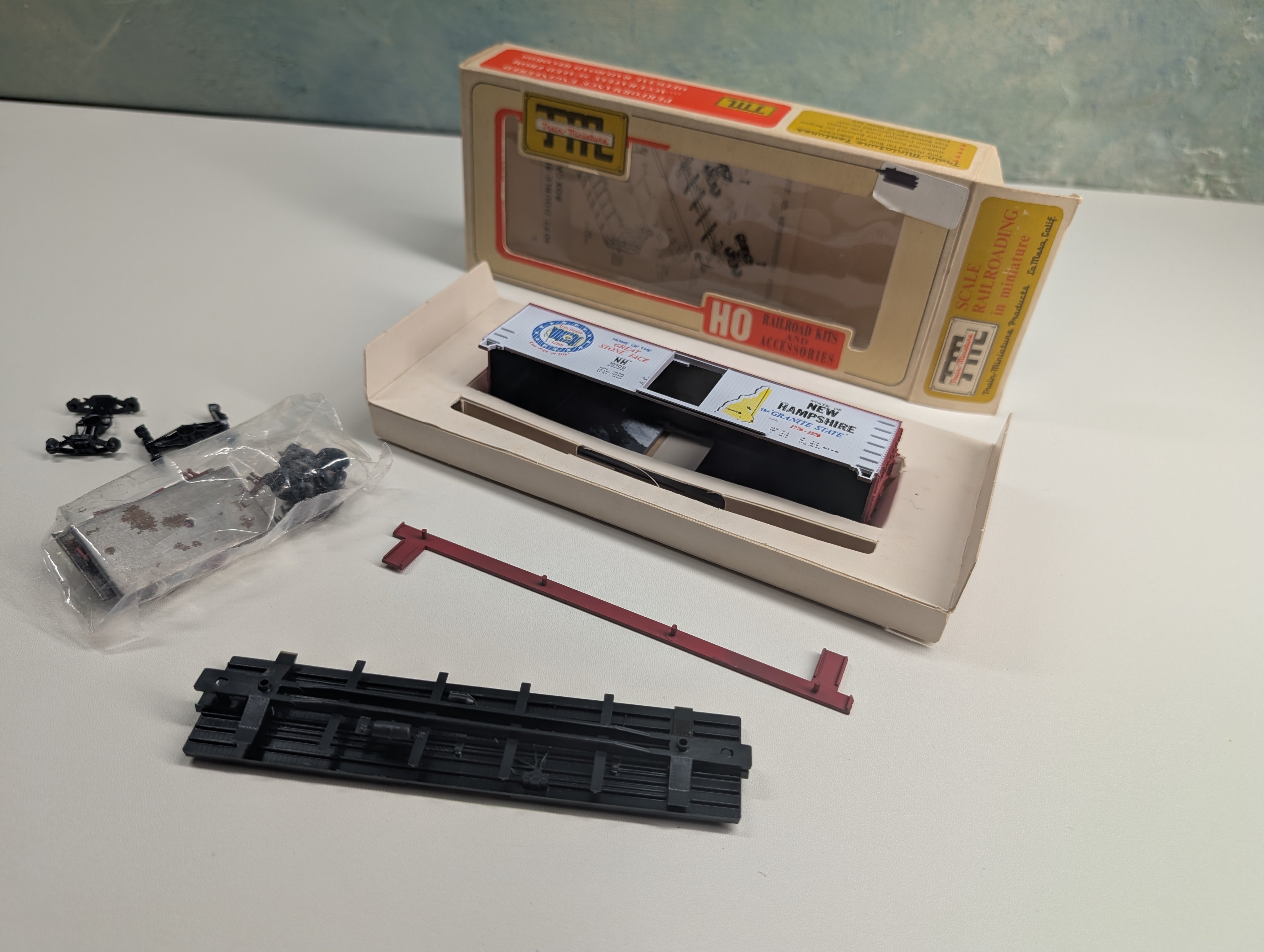 USED TRAIN MINIATURE HO Scale State Car New Hampshire NH #10109 KIT