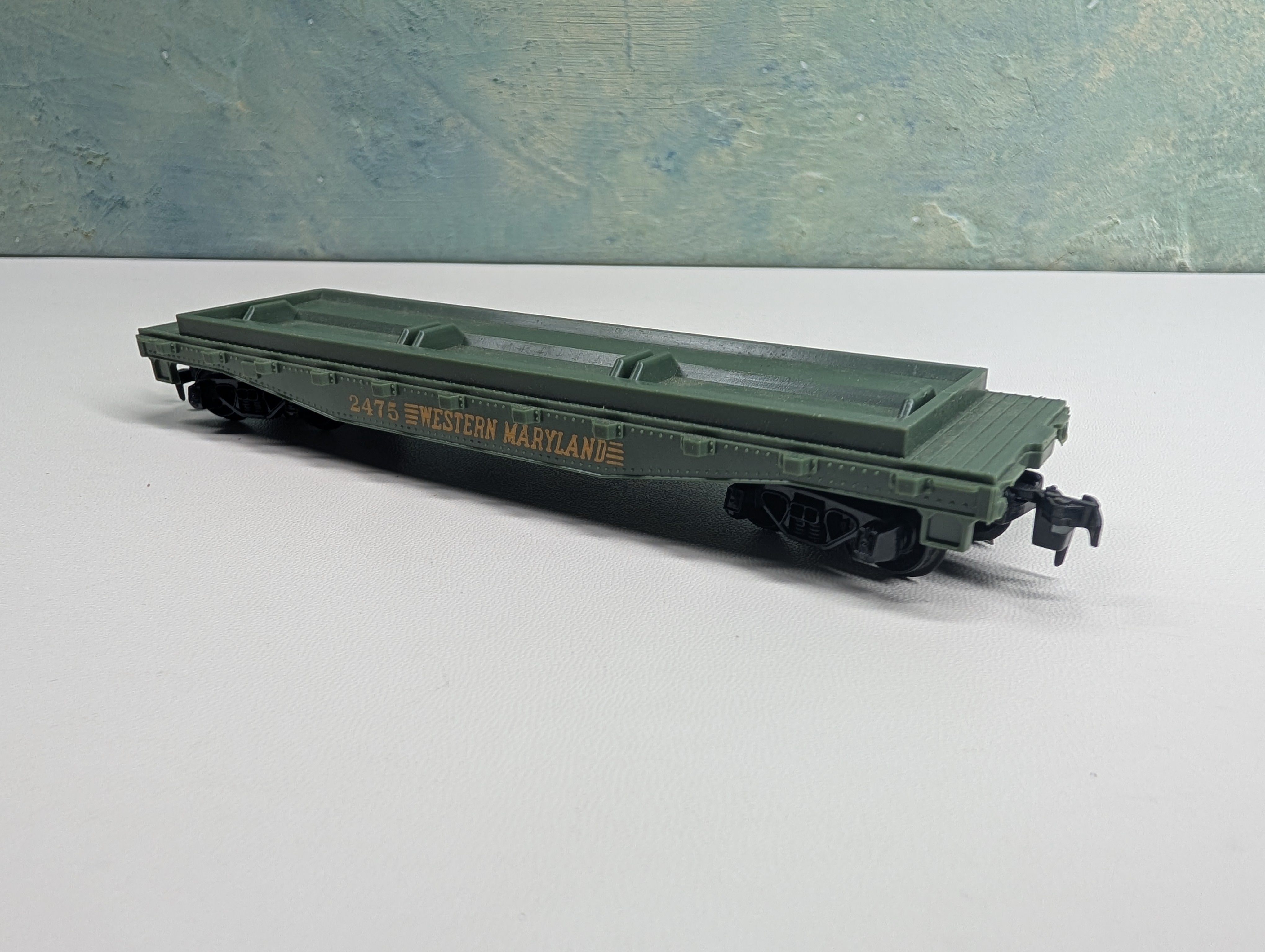 USED Tyco HO Scale Flat Car Western Maryland WM #2475