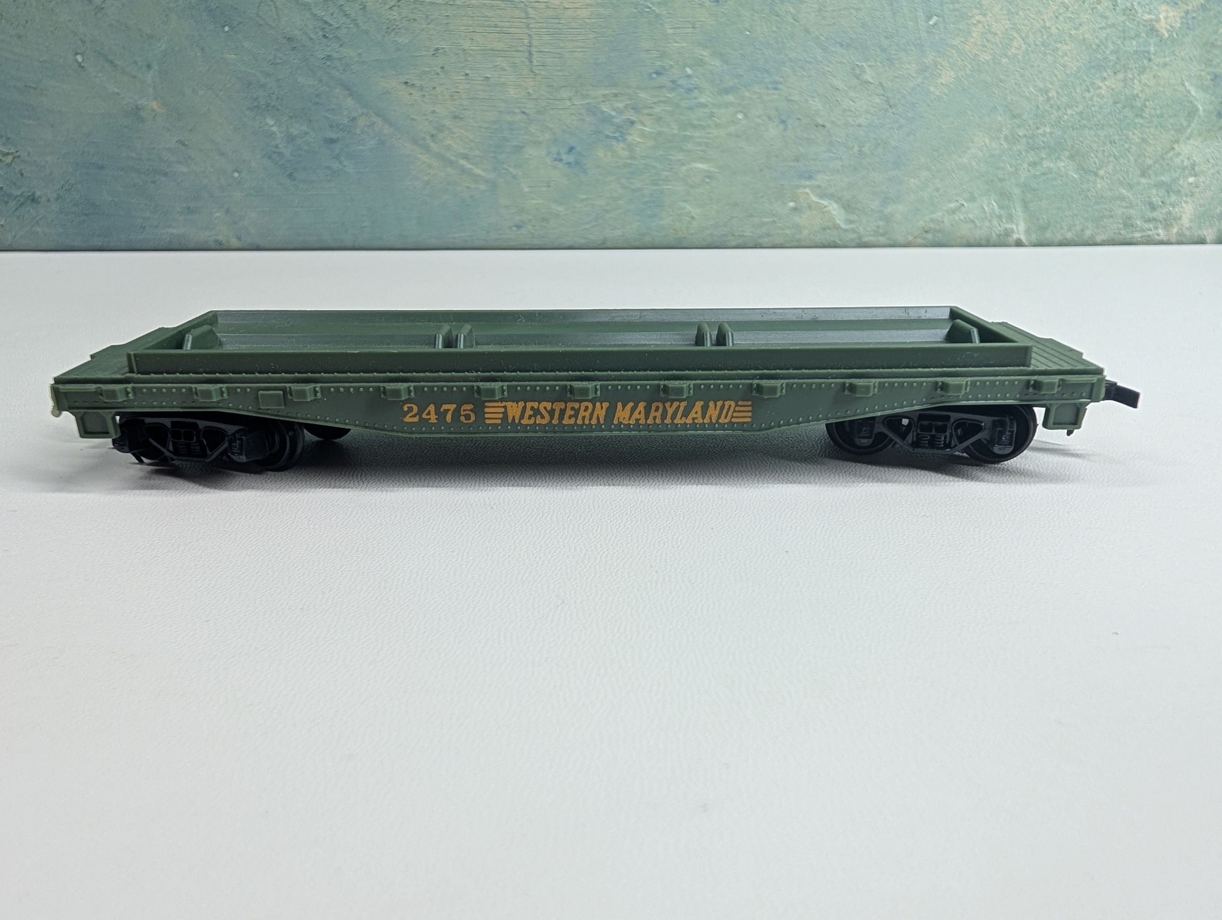USED Tyco HO Scale Flat Car Western Maryland WM #2475