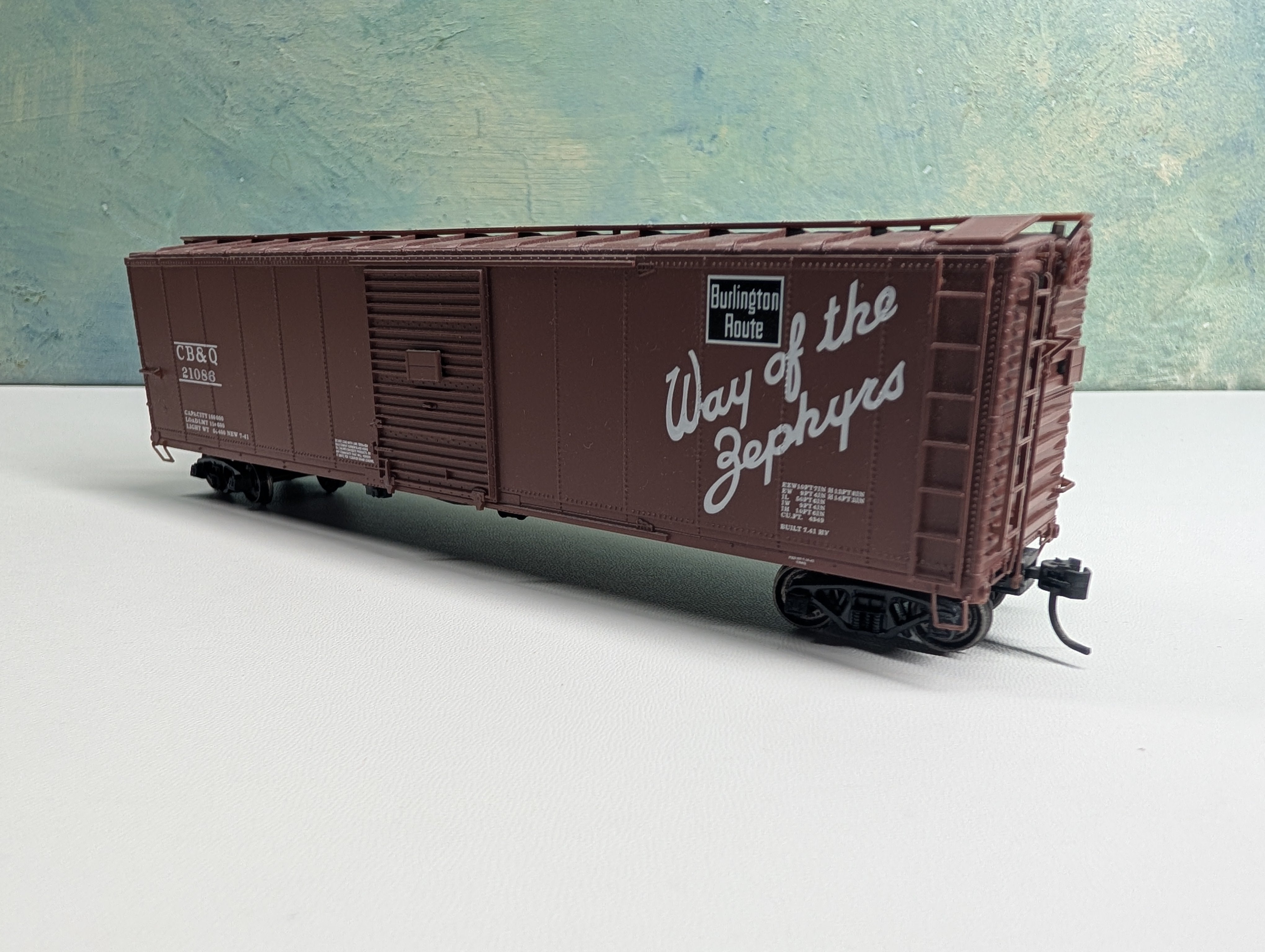 USED HO Scale 50' Box Car CB&Q #21086 Metal Wheels