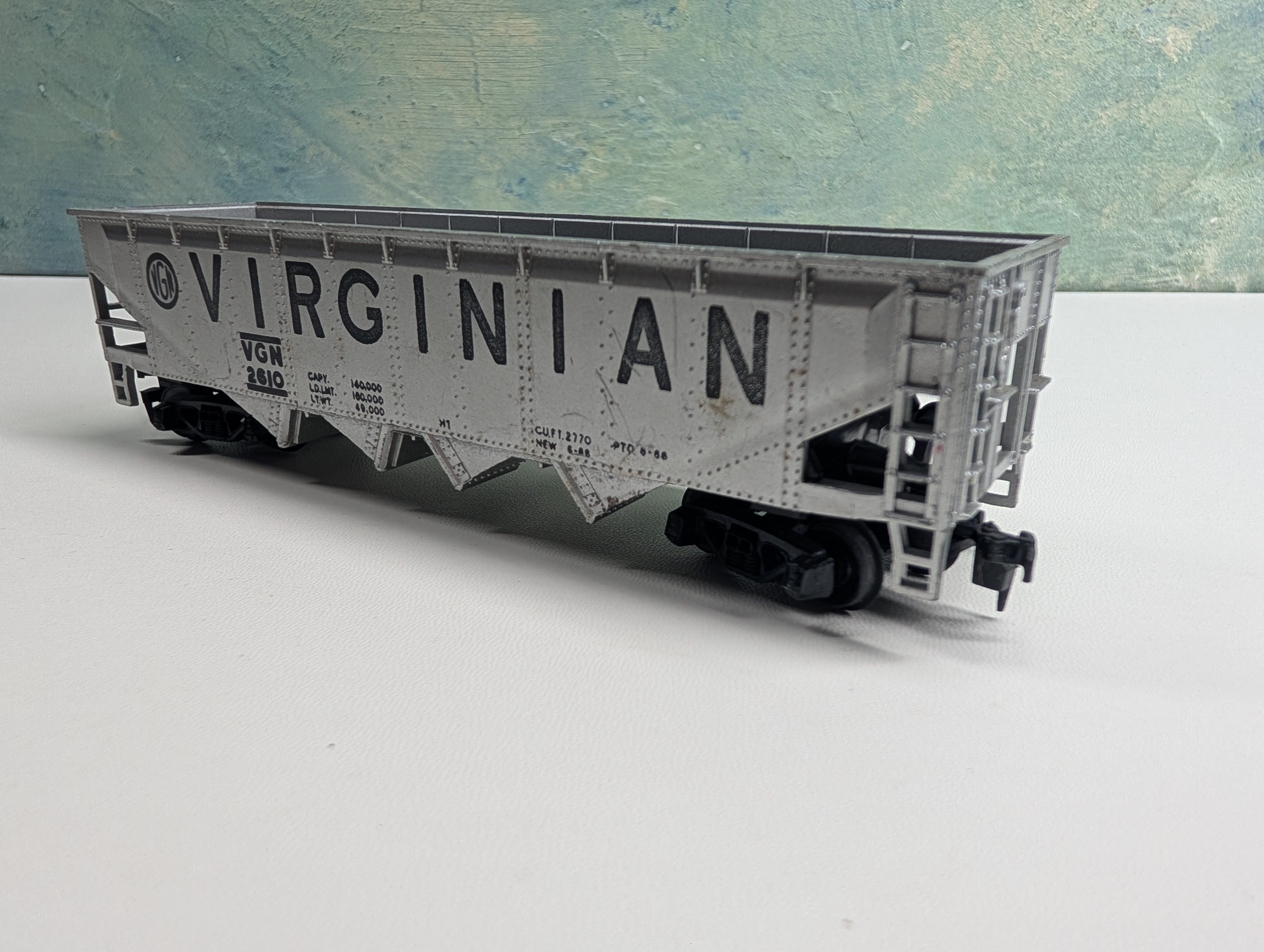 USED Tyco HO Scale Quad Hopper Virginian VGN #2610
