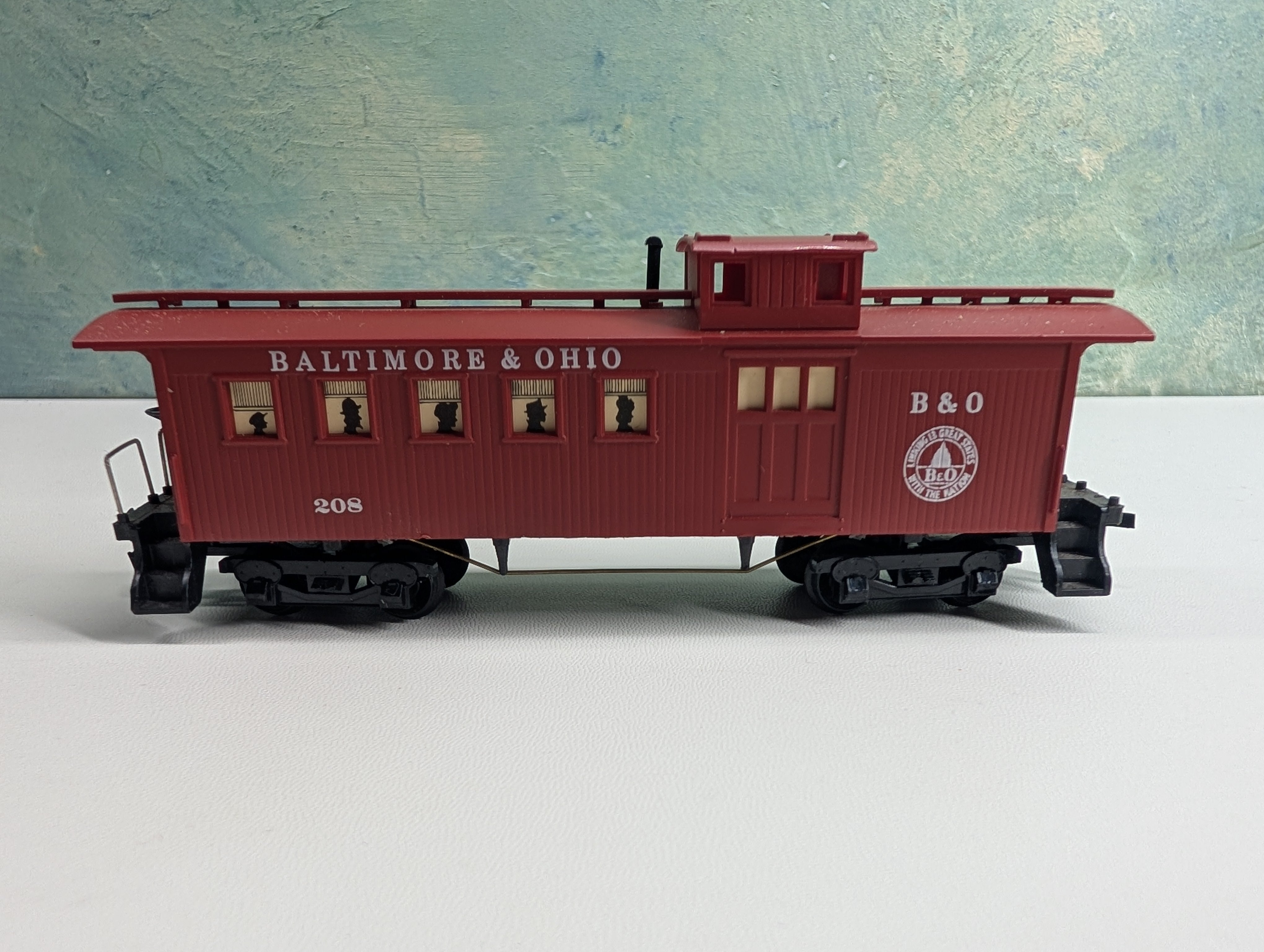 USED Mantua HO Scale OT Old Time Wood Caboose Baltimore and Ohio B&O #208