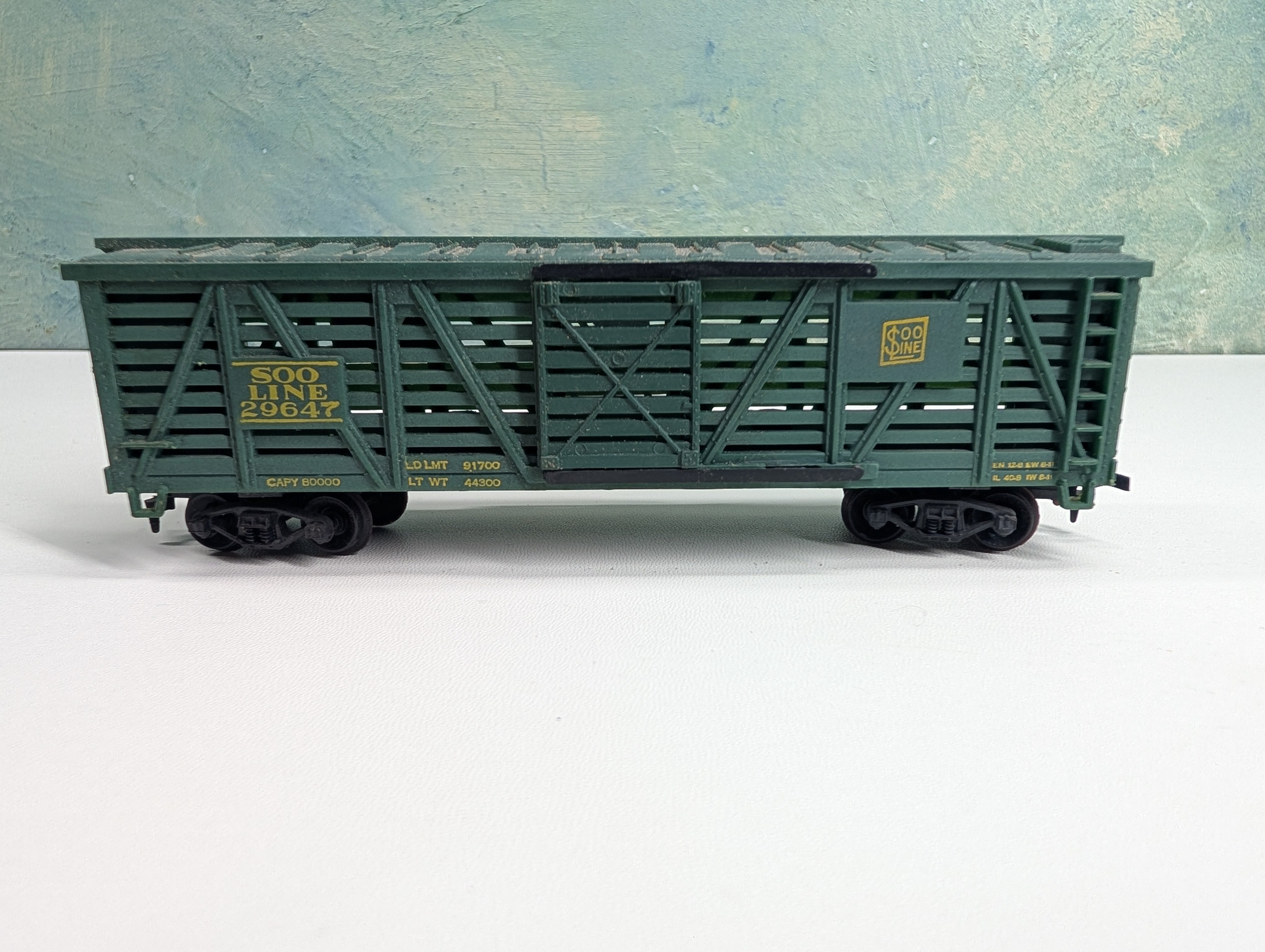 USED Life-Like HO Scale Cattle Stock Car SOO Line #29647