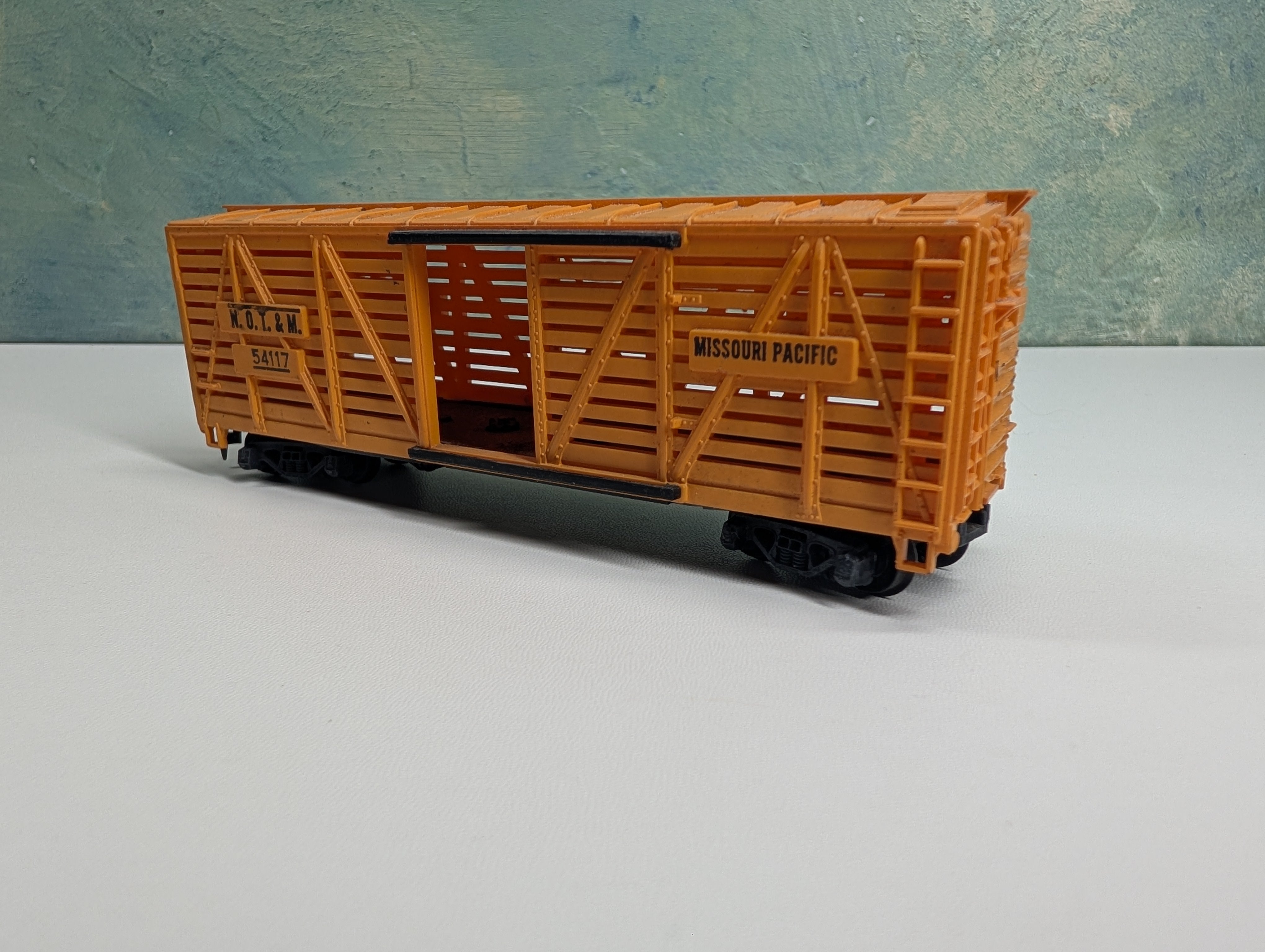 USED Tyco HO Scale Cattle Stock Car Missouri Pacific NOT&M #54117