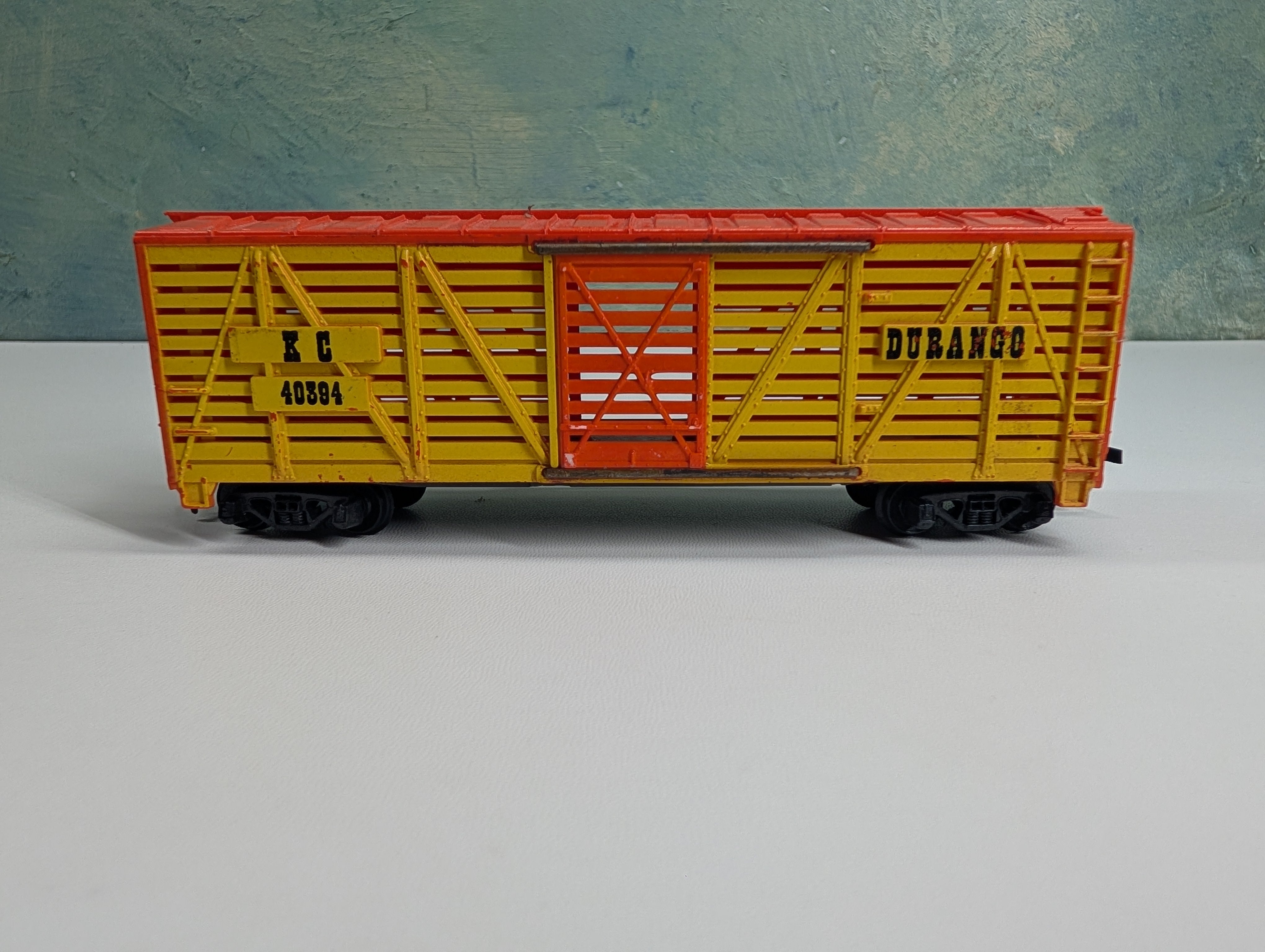 USED Tyco HO Scale Cattle Stock Car Kansas City KC #40394