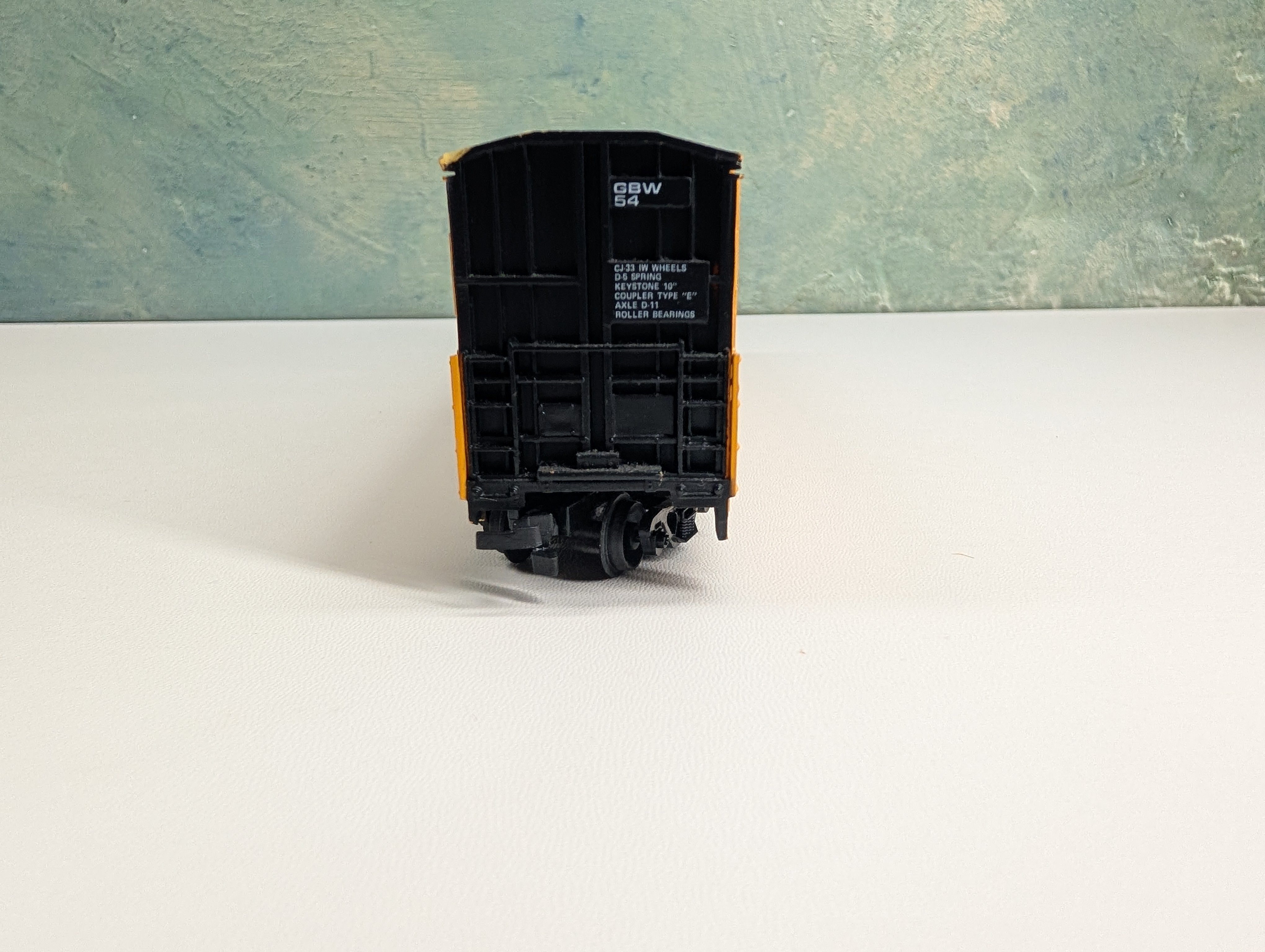 USED Life-Like HO Scale Thrall Door Box Car Green Bay and Western Railroad GBW #54