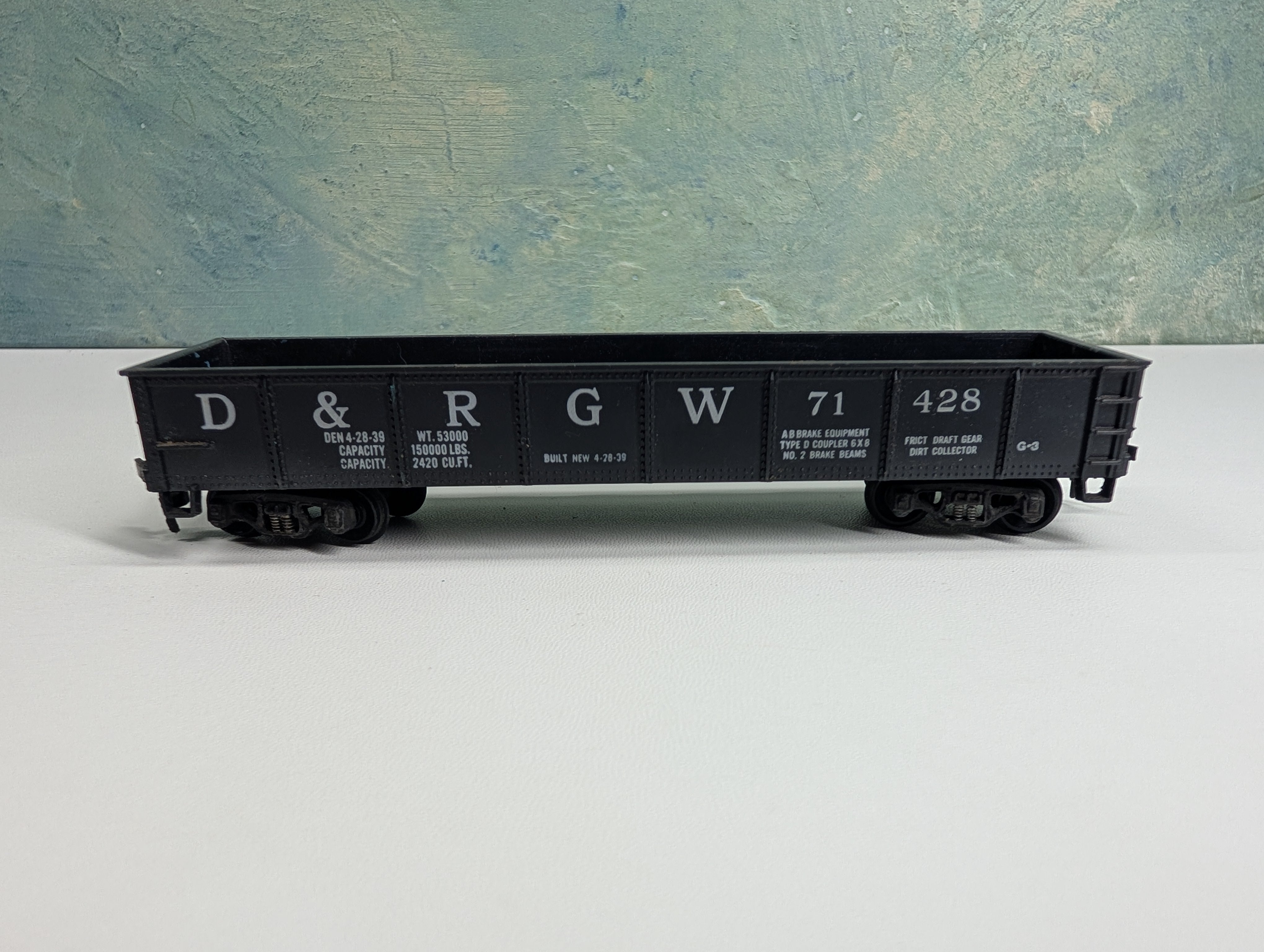 USED Varney HO Scale 40' Gondola Rio Grande D&RGW #71428