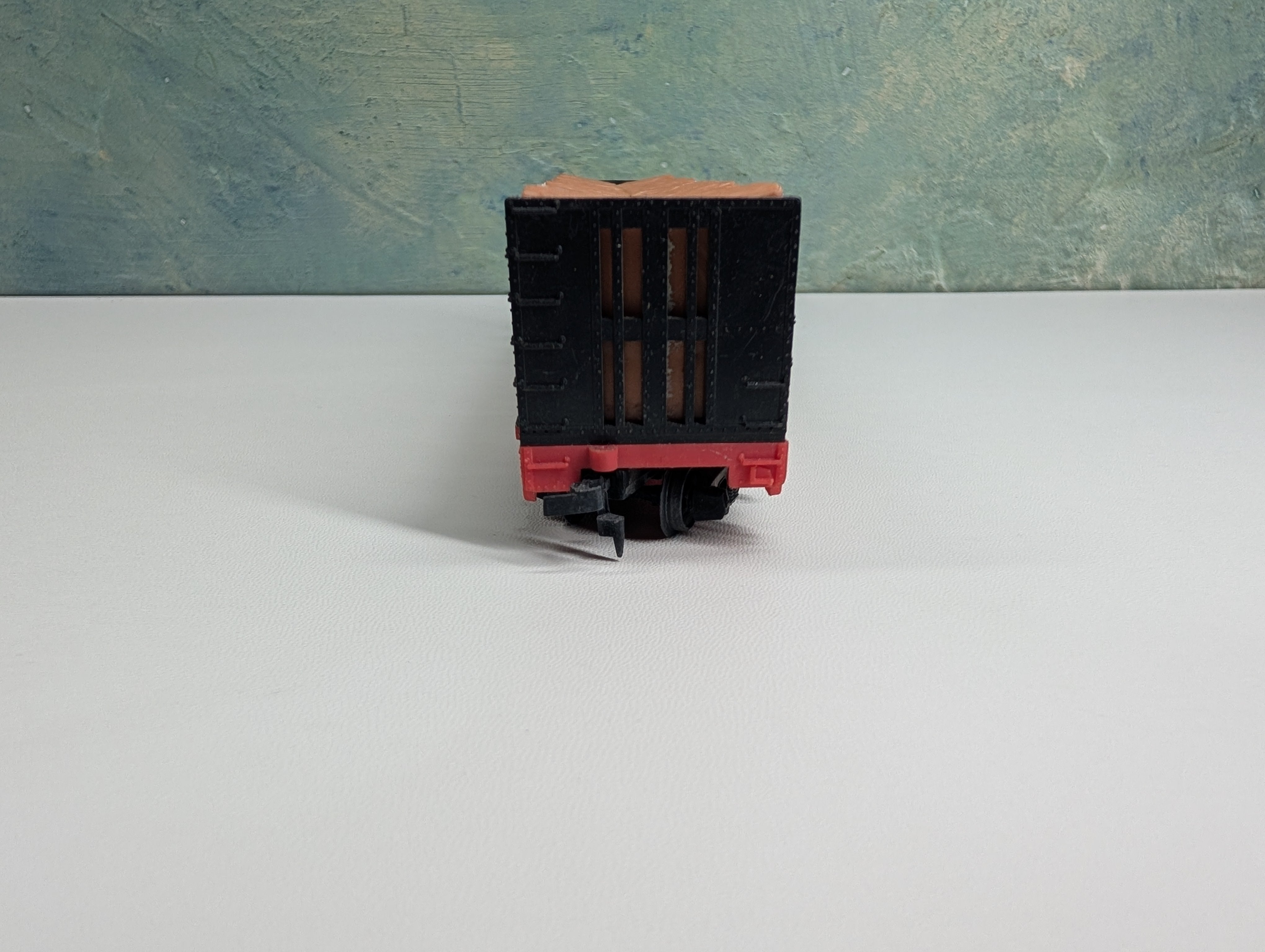 USED Tyco HO Scale 50' Bulkhead Flat Car w/ Pulpwood Southern #4365