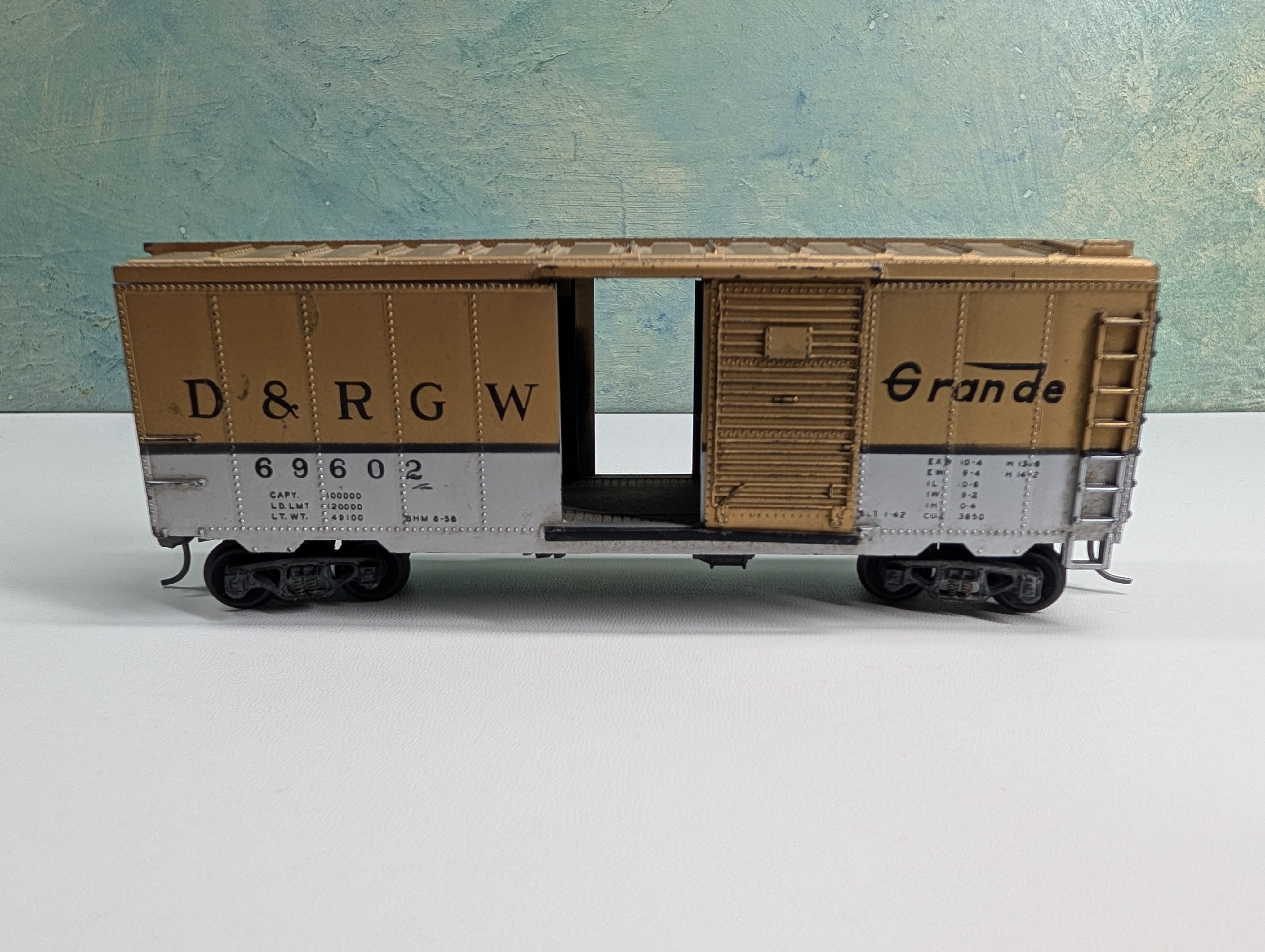 USED Varney HO Scale 40' Box Car Rio Grande D&RGW #69602