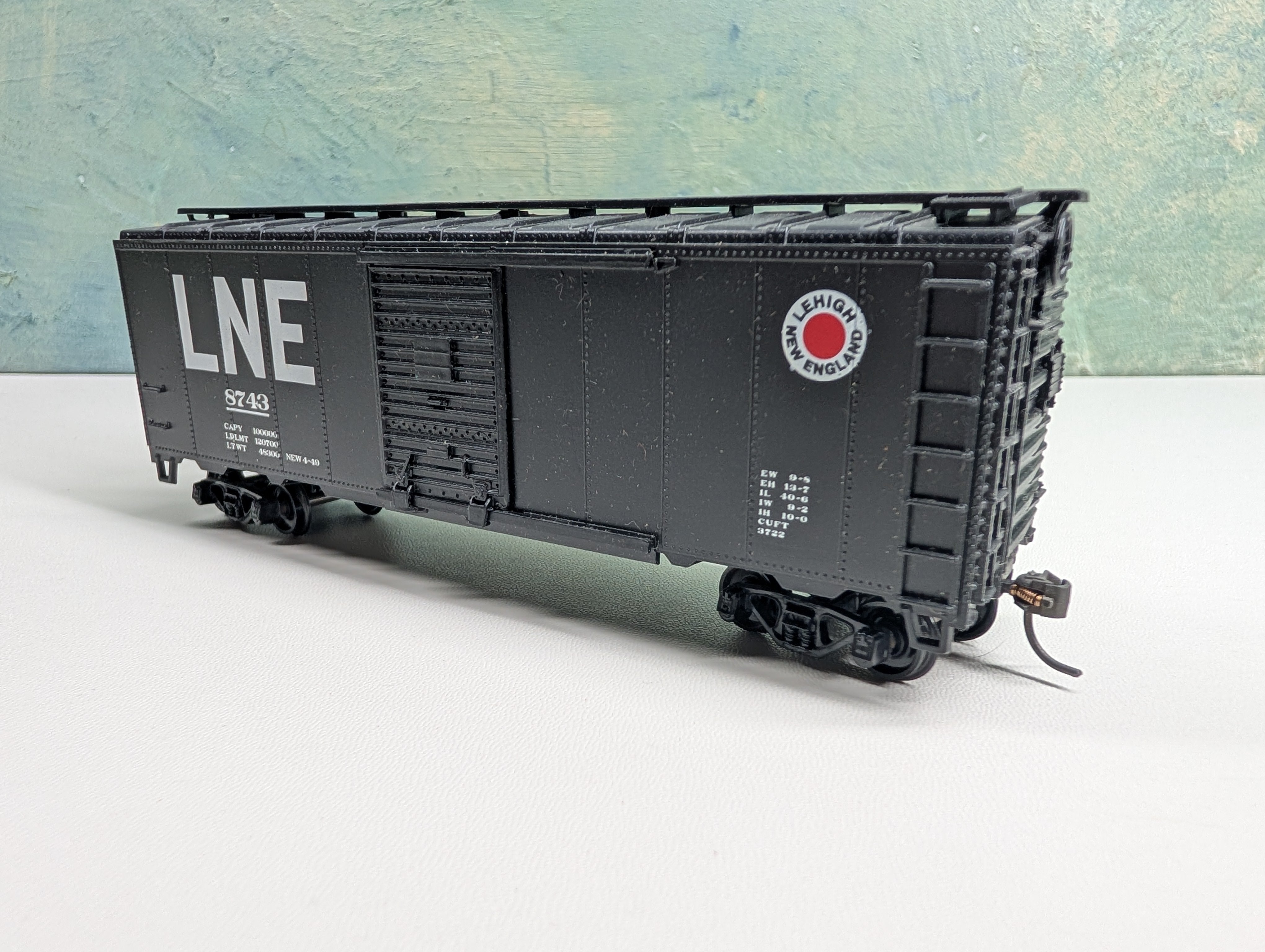 USED Athearn HO Scale 40' Box Car Lehigh & New England LNE #8743