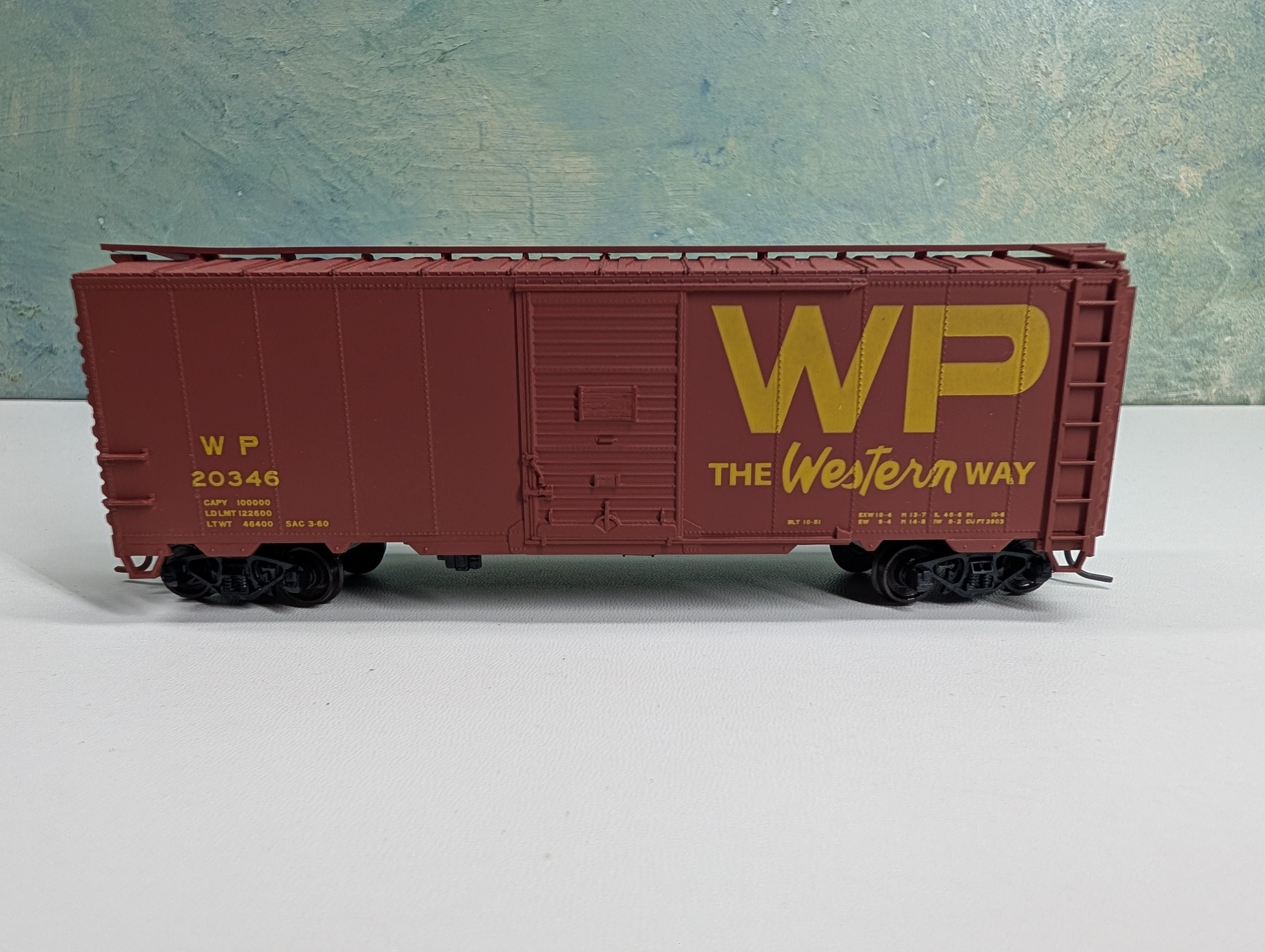 USED Accurail HO Scale 40' Box Car Western Pacific WP #20346
