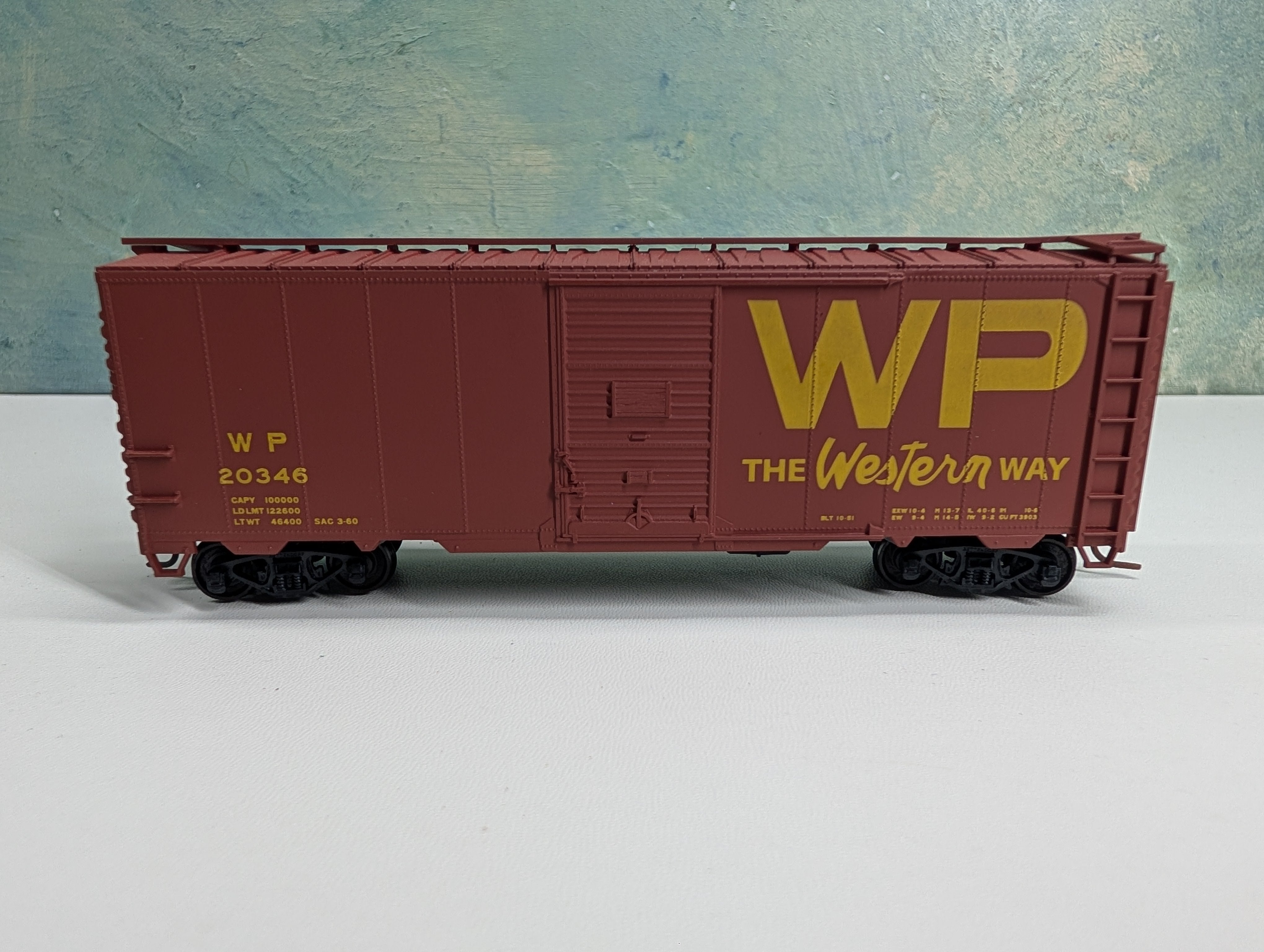 USED Accurail HO Scale 40' Box Car Western Pacific WP #20346