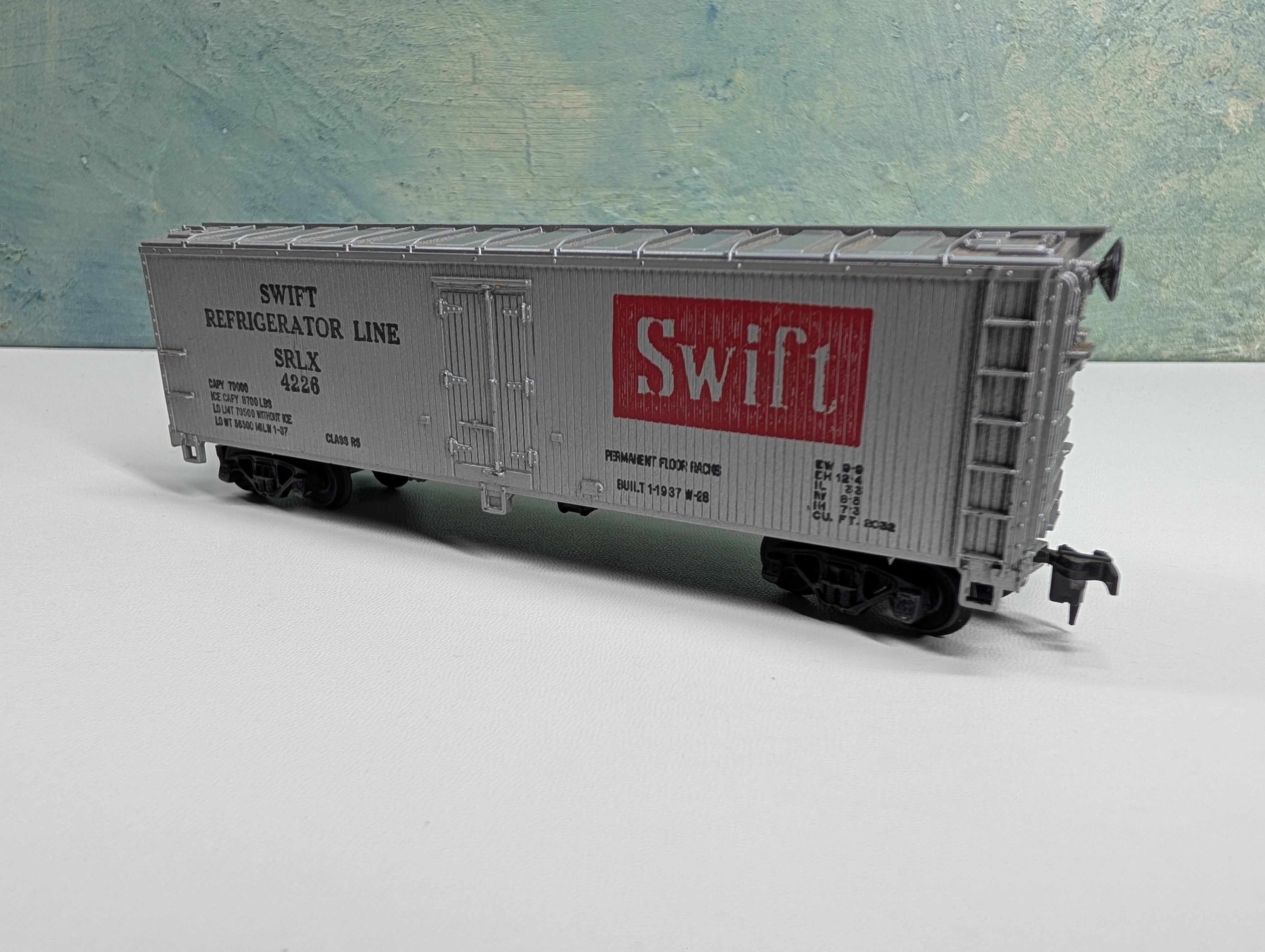 USED Mantua HO Scale 40' Wooden Reefer Box Car Swift Refrigerator Line SRLX #4226