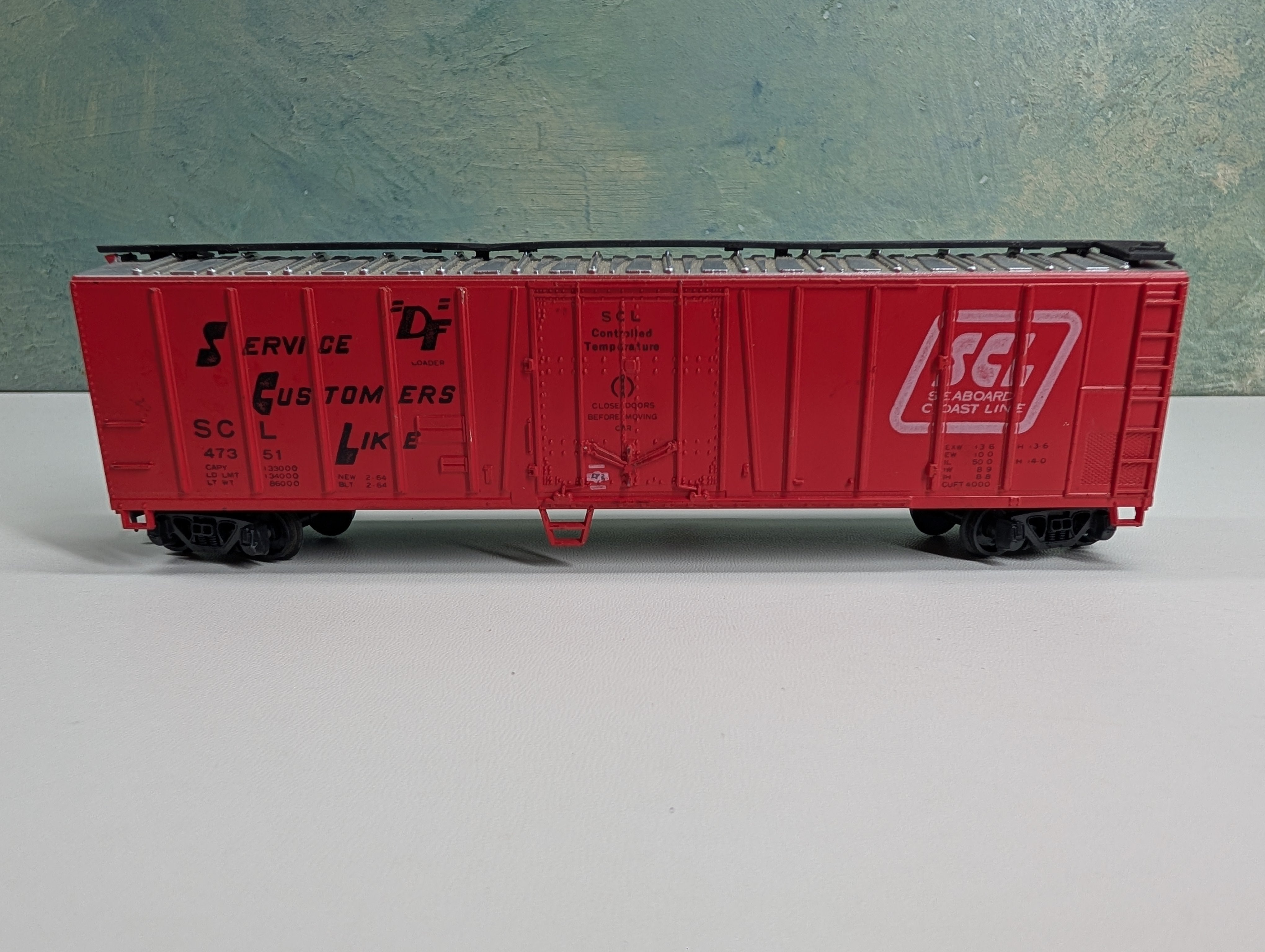 USED HO Scale 50' OB Box Car Seaboard Coast Line SCL #47351