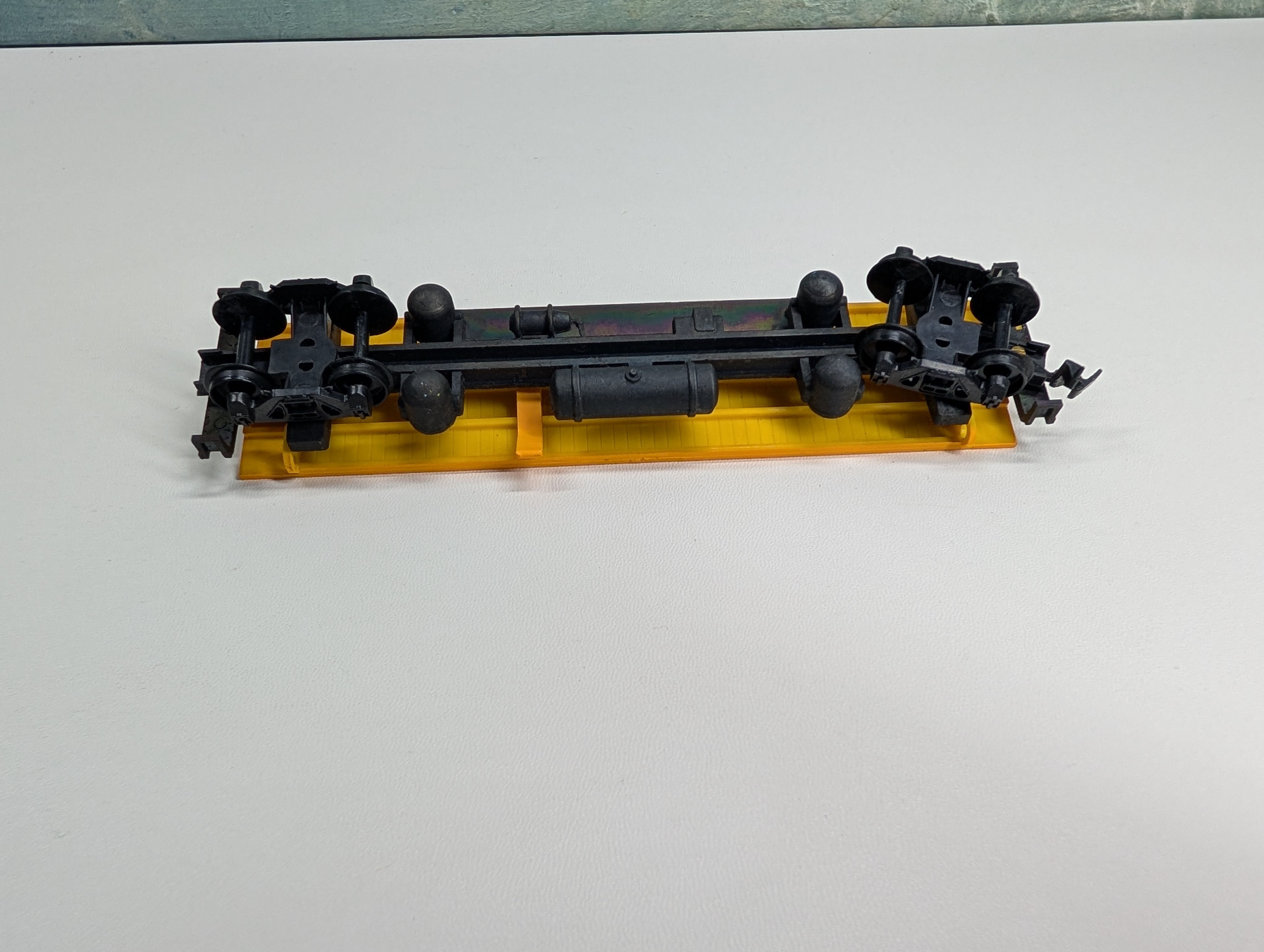 USED Bachmann HO Scale Dump Flat Car Ponderosa Lumber Co #1427