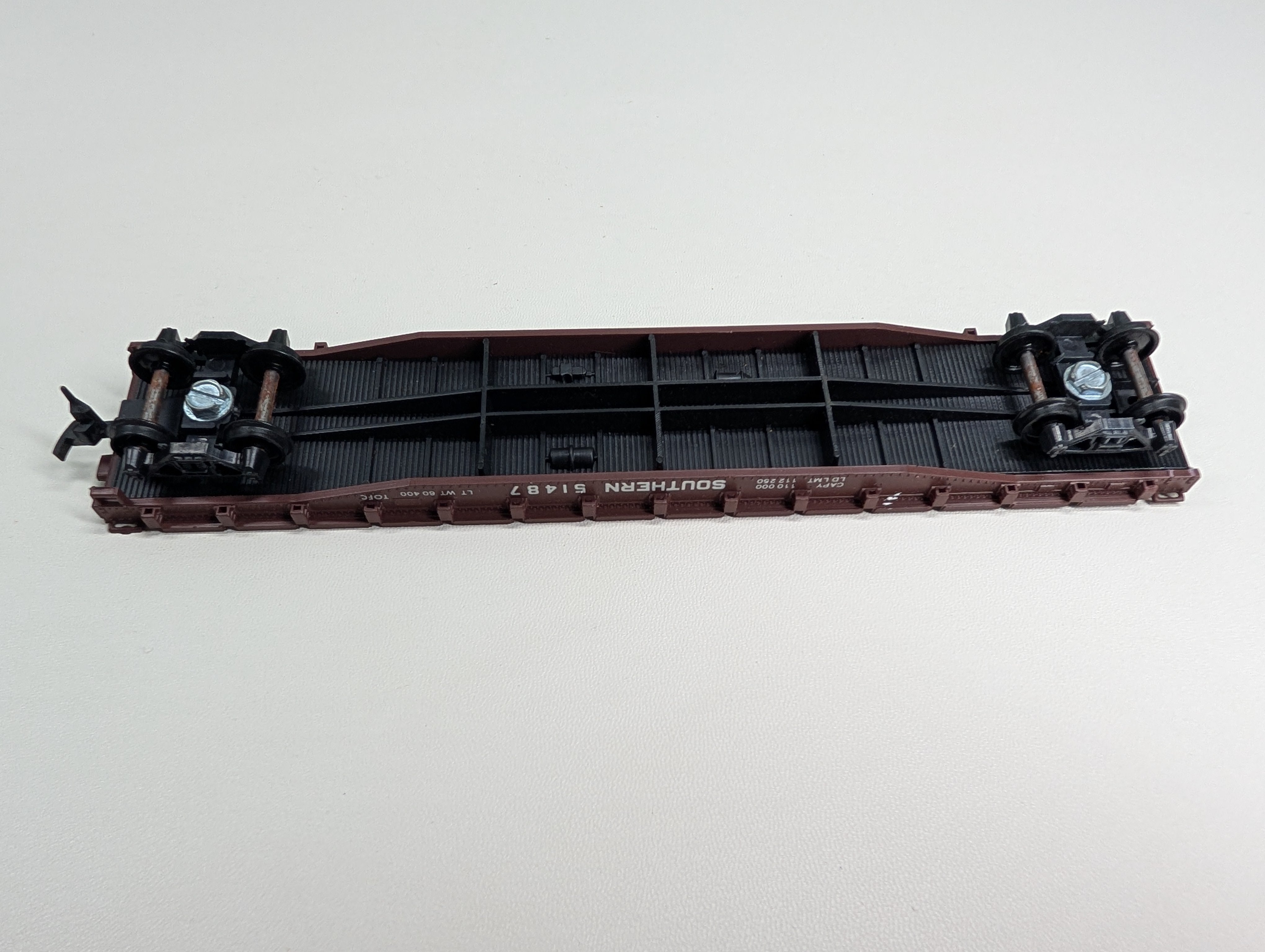 USED Con-Cor HO Scale 54' Trailer Flat Car Southern #51487