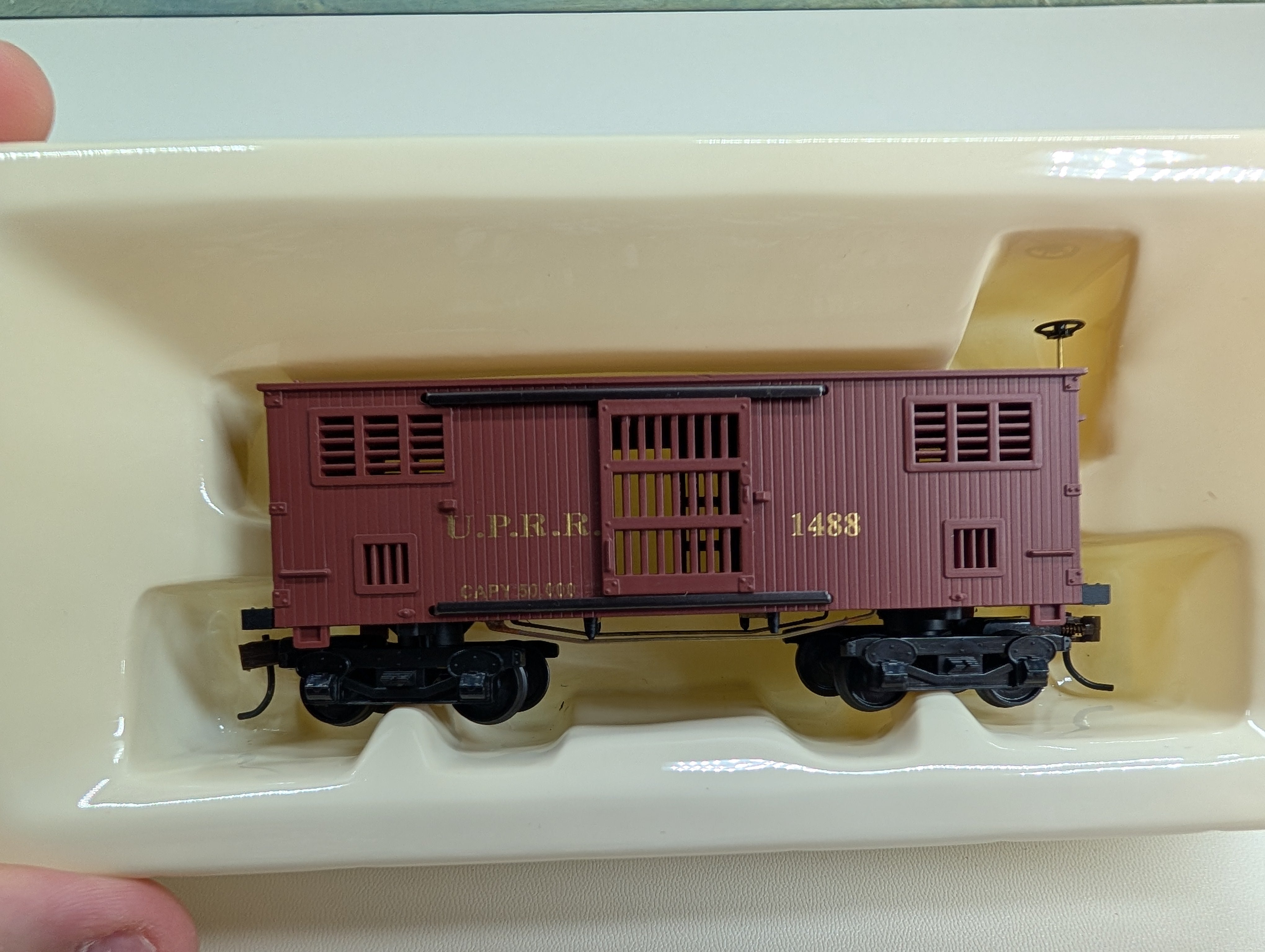 USED Mantua 722003 HO Scale 1860 Horse Car Union Pacific UPRR #1488