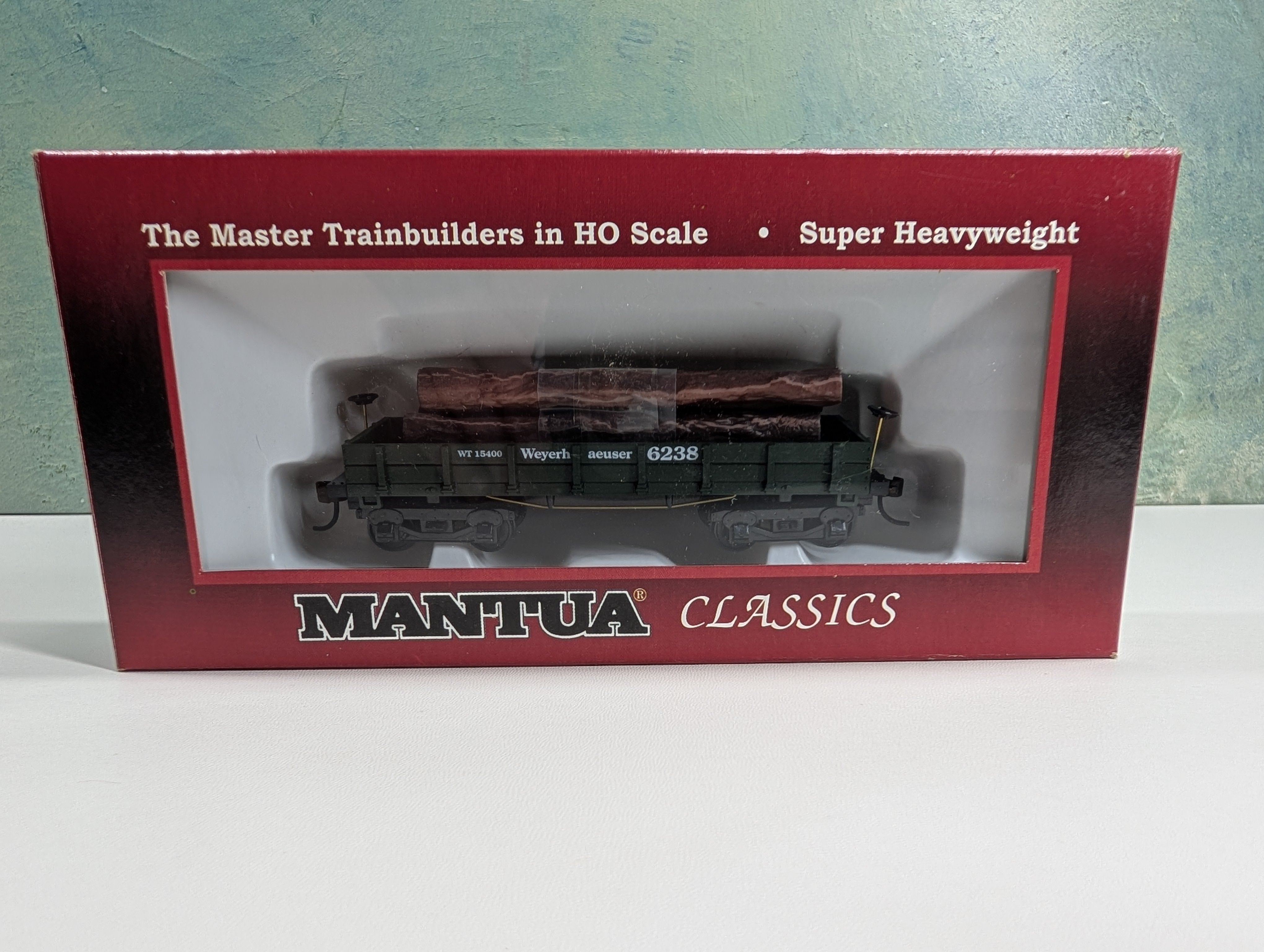 USED Mantua 724021 HO Scale Log Car Gondola Weyerhaeuser #6238