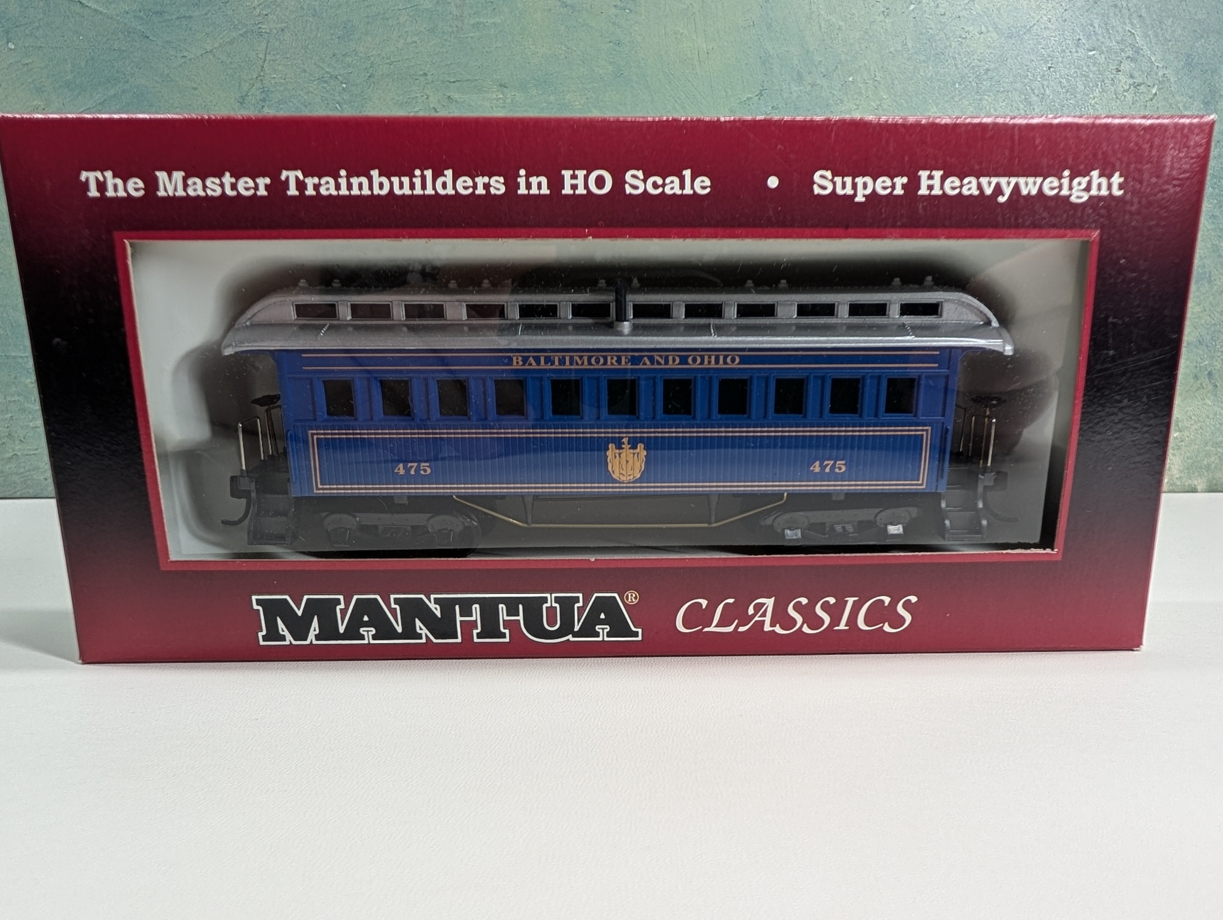 USED Mantua 719525 HO Scale 1890 Coach Wooden Passenger Car Baltimore and Ohio #475