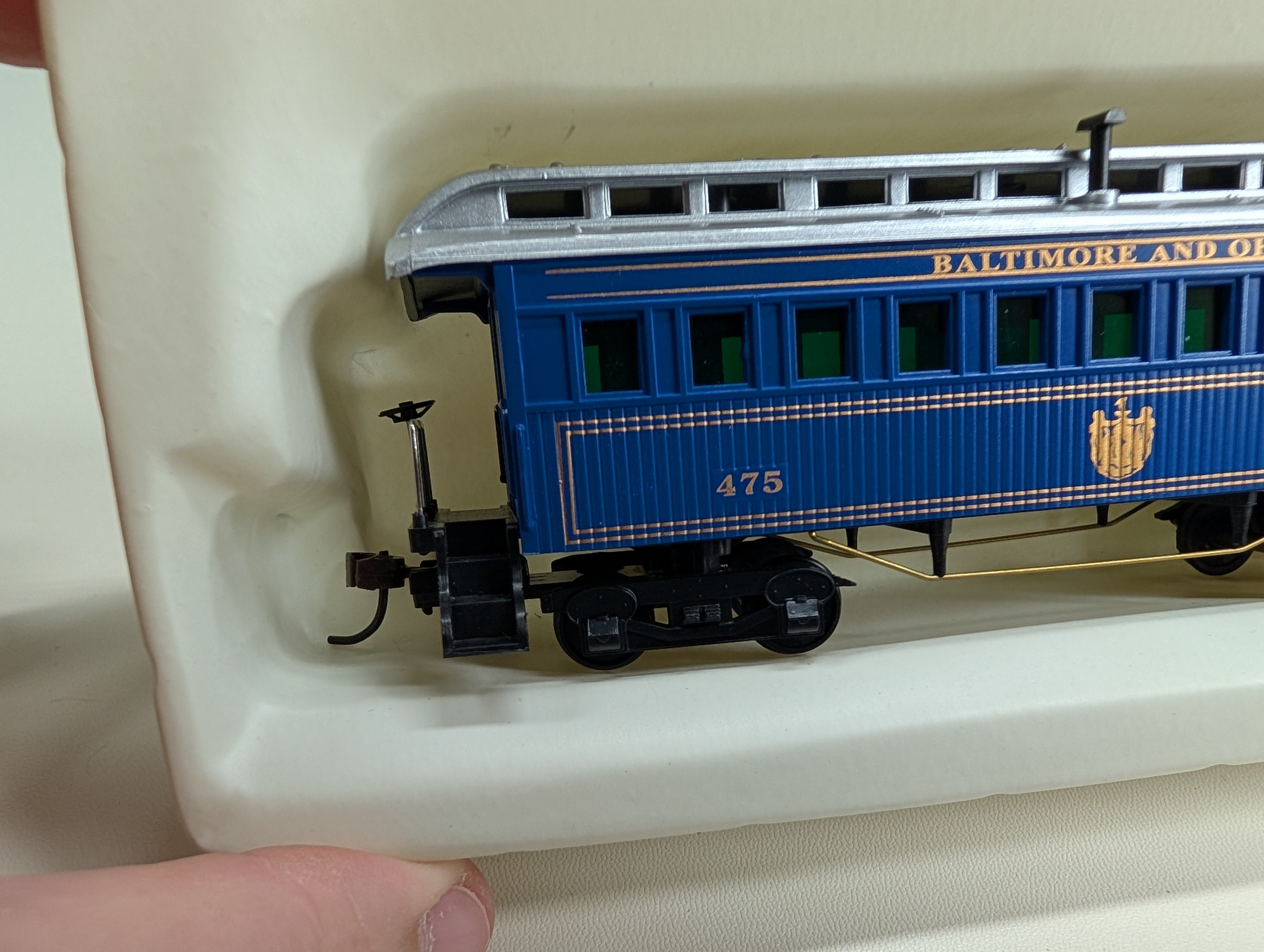 USED Mantua 719525 HO Scale 1890 Coach Wooden Passenger Car Baltimore and Ohio #475