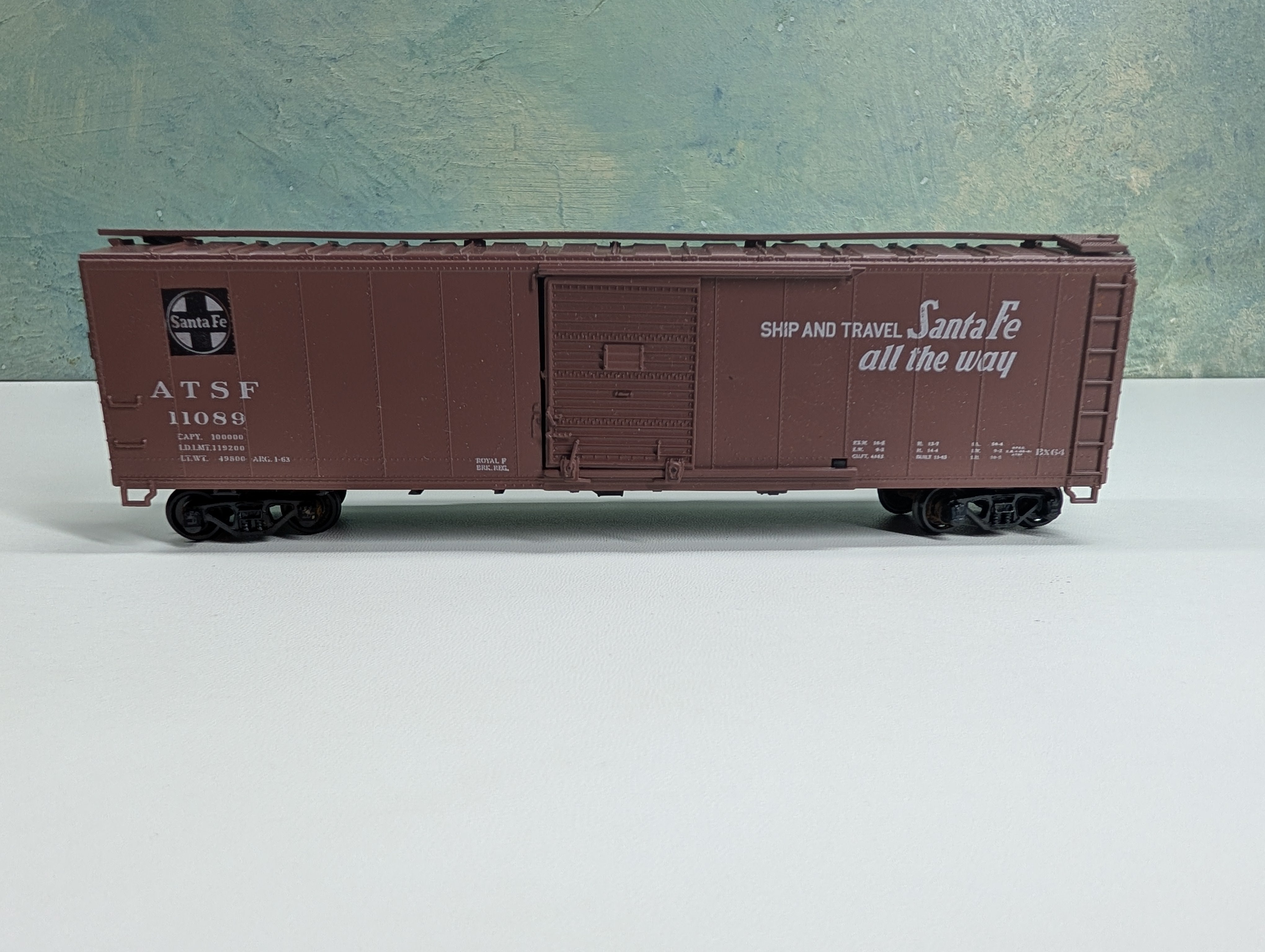 USED Athearn HO Scale 50' SD Box Car Santa Fe ATSF #11089