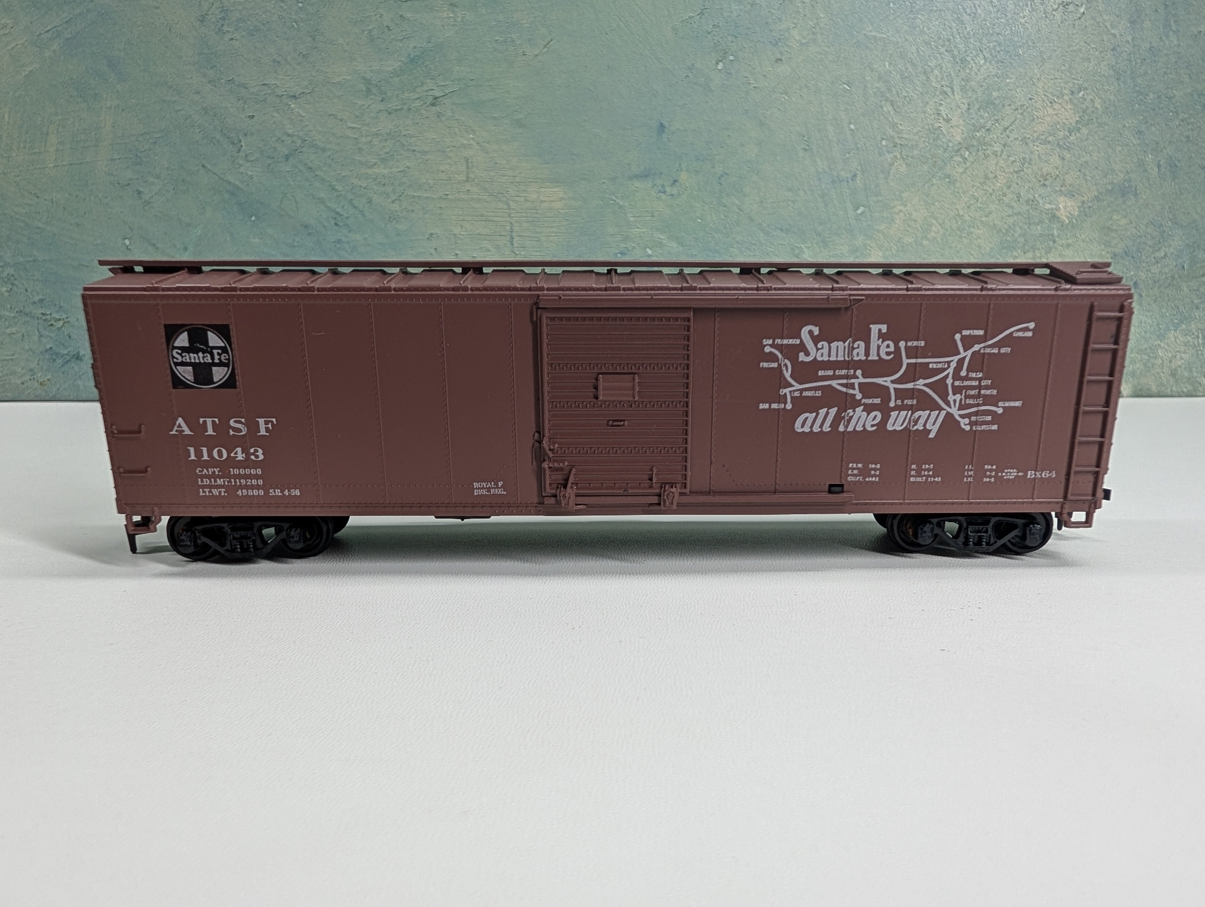 USED Athearn HO Scale 50' SD Box Car Santa Fe ATSF #11043
