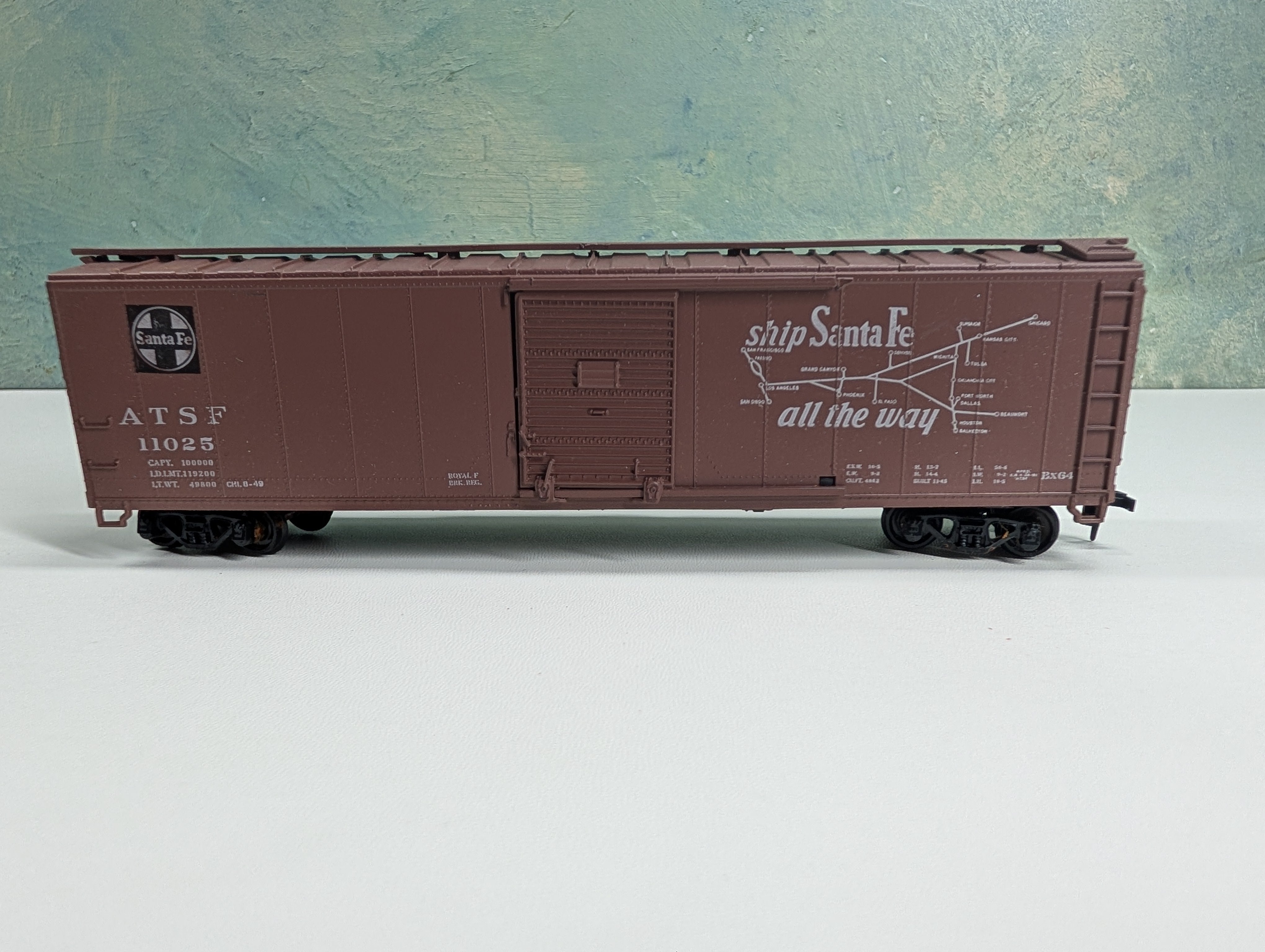 USED Athearn HO Scale 50' SD Box Car Santa Fe ATSF #11025