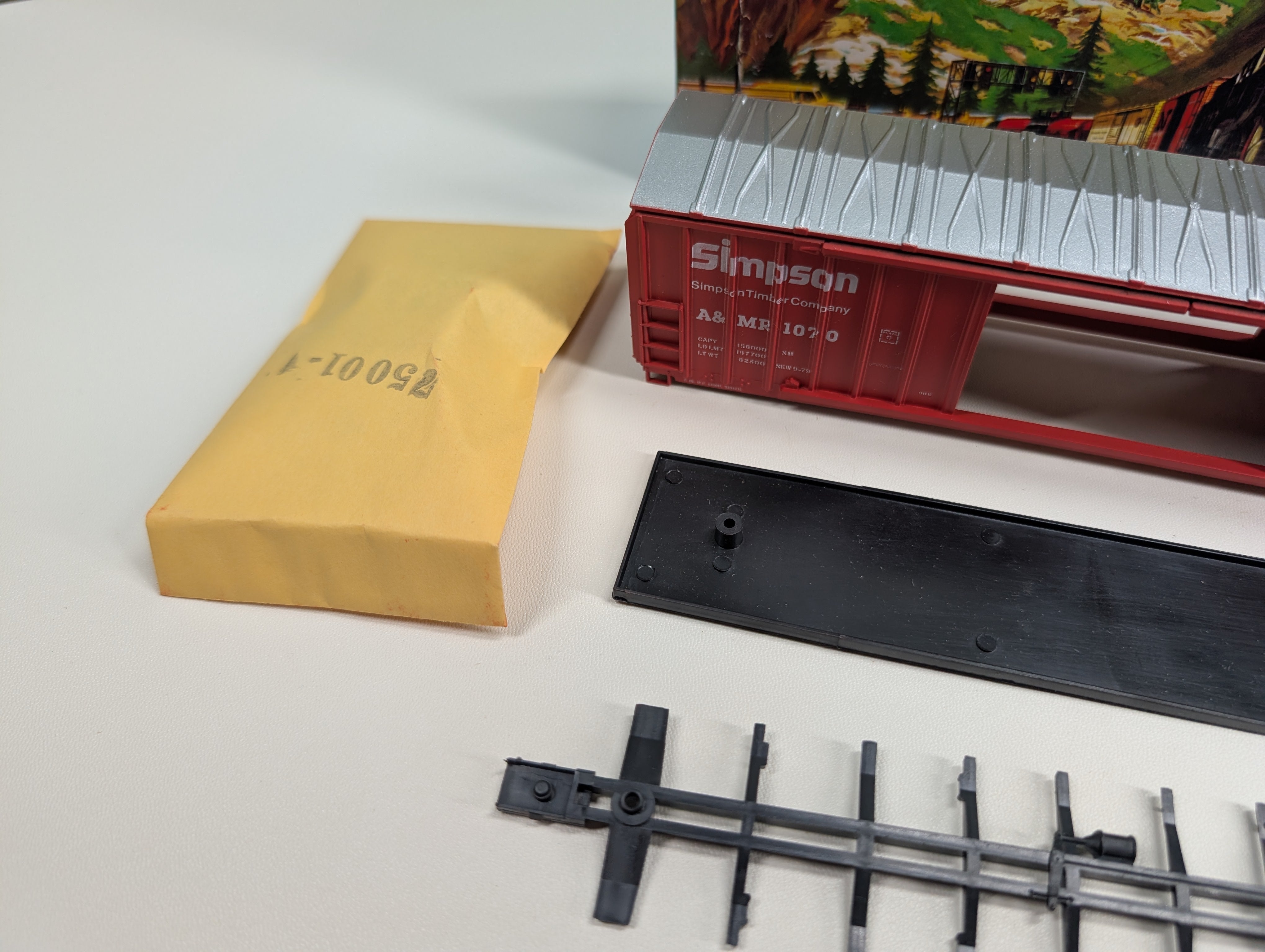 USED Athearn HO Scale 50' Railbox Type DD Box Car Simpson Timber A&MR #1070 KIT