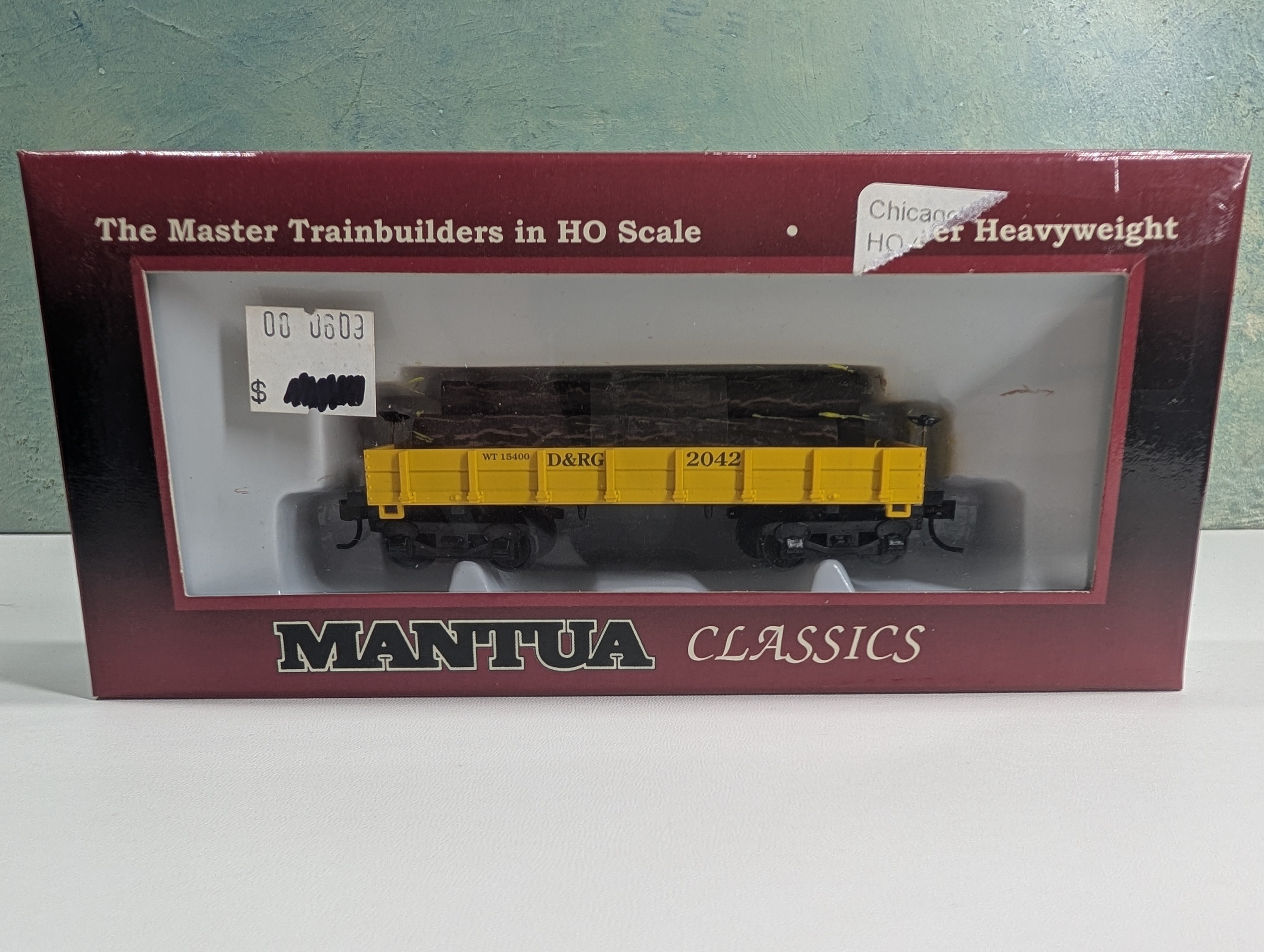 USED Mantua 724008 HO Scale 1860 Log Car Rio Grande D&RGW #2042