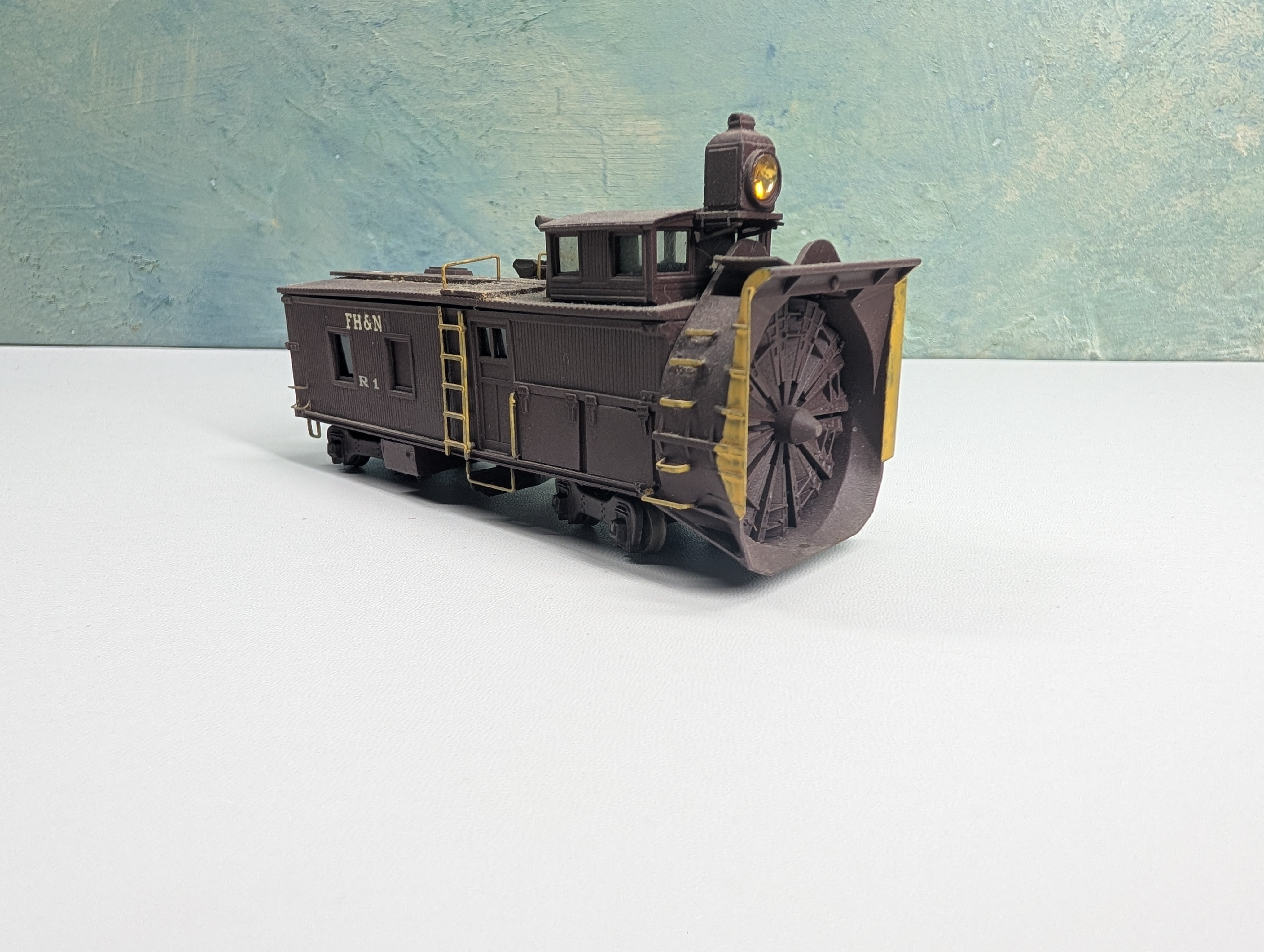 USED HO Scale MOW Rotary Snow Blower FH&N R1 Custom Decals