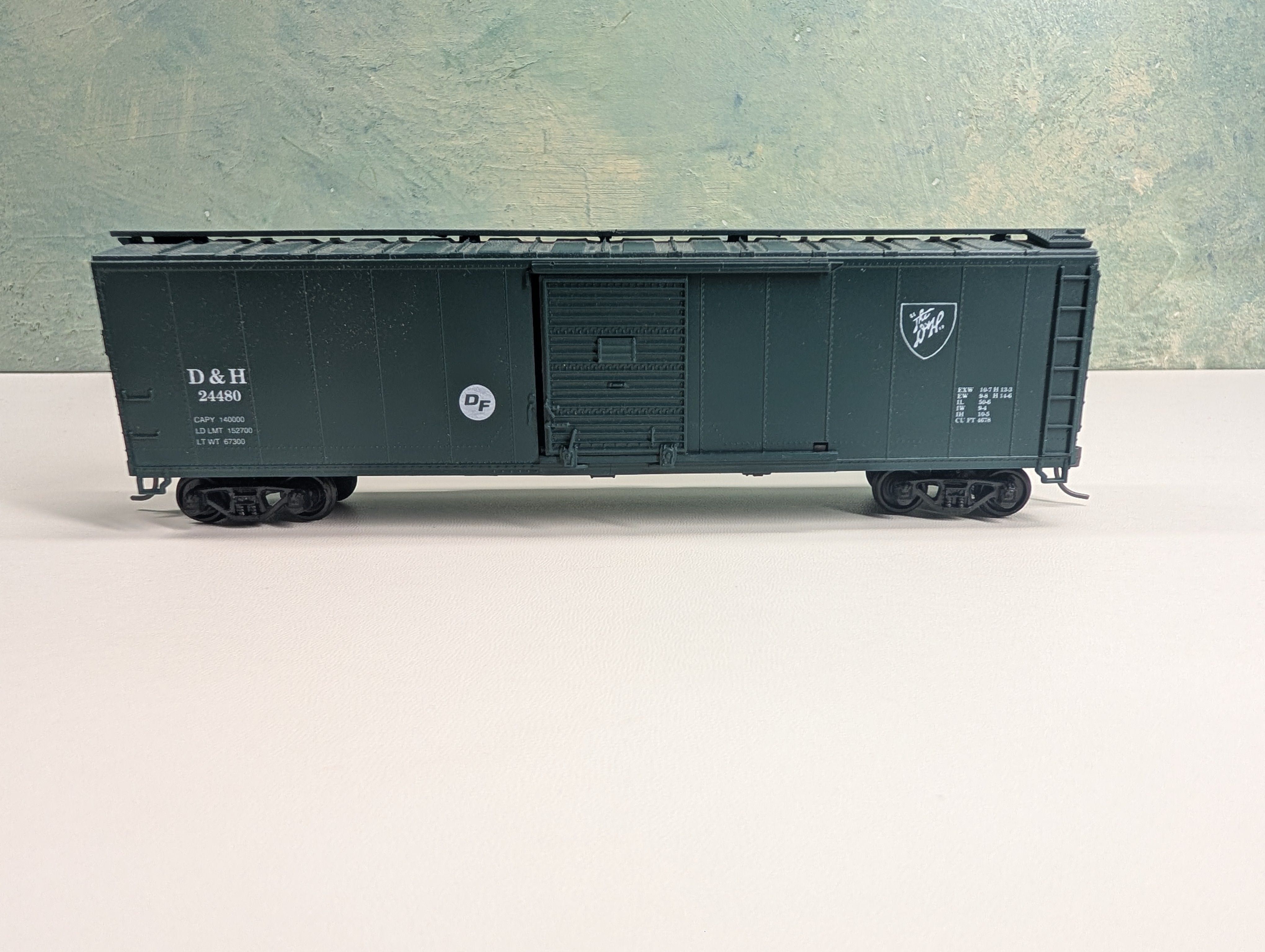 USED Athearn HO Scale 50' SD Box Car Delaware and Hudson D&H #24480 Bev-Bel