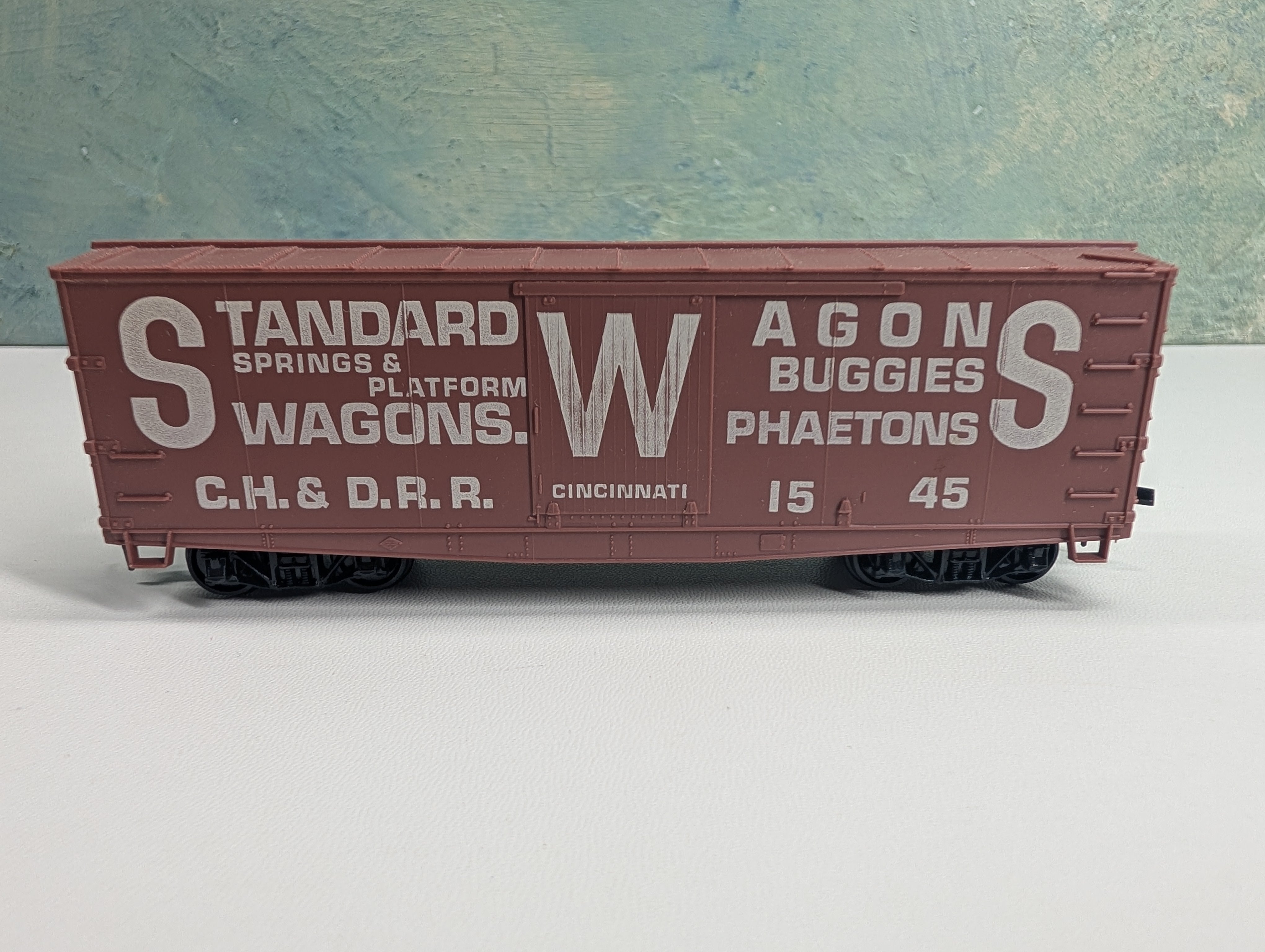 USED Roundhouse HO Scale Old Time Billboard Box Car Standard Wagons CH&DRR #1545