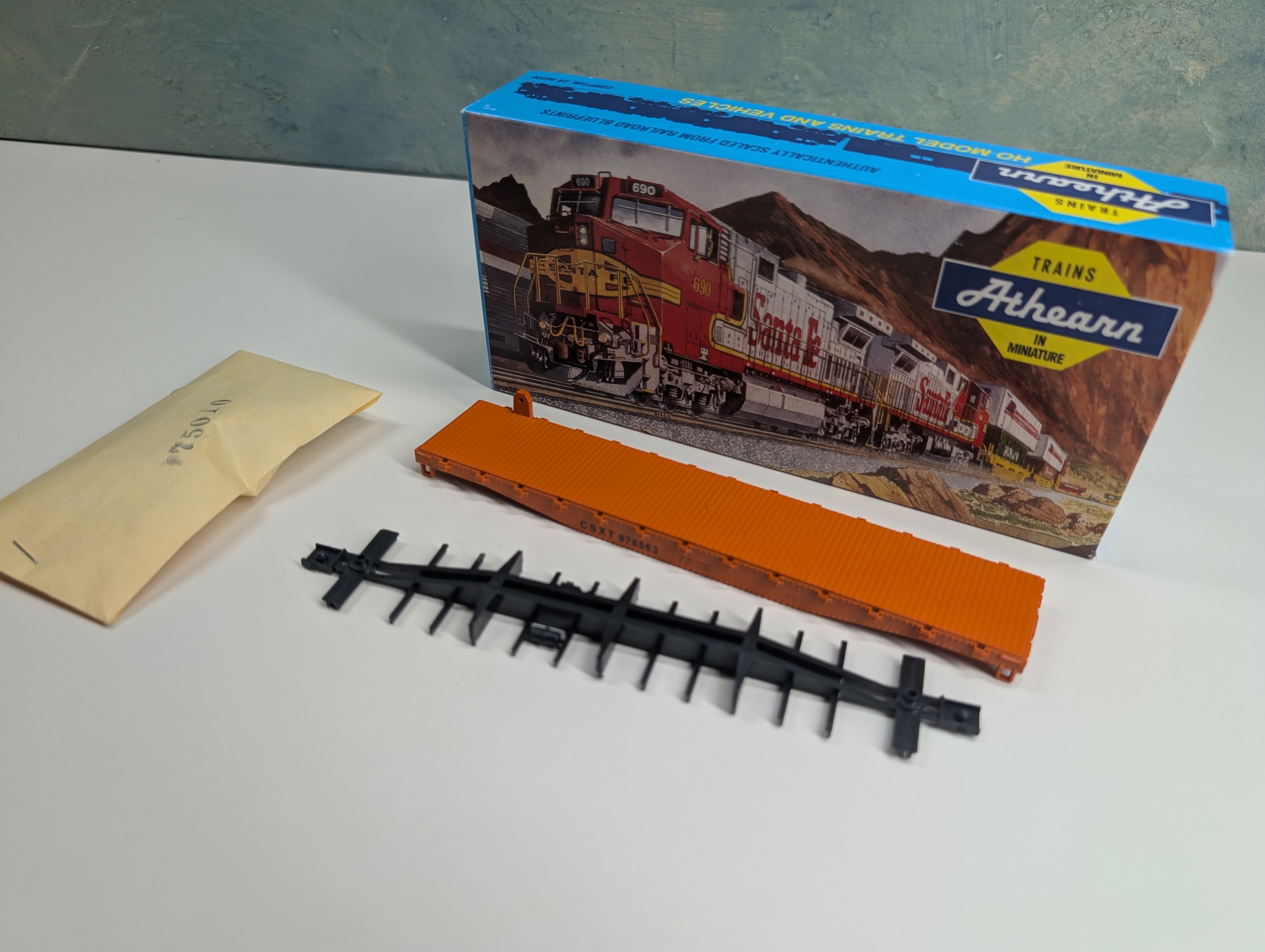 USED Athearn 1114 HO Scale MOW Work Train Flat Car CSX CSXT #976563 KIT