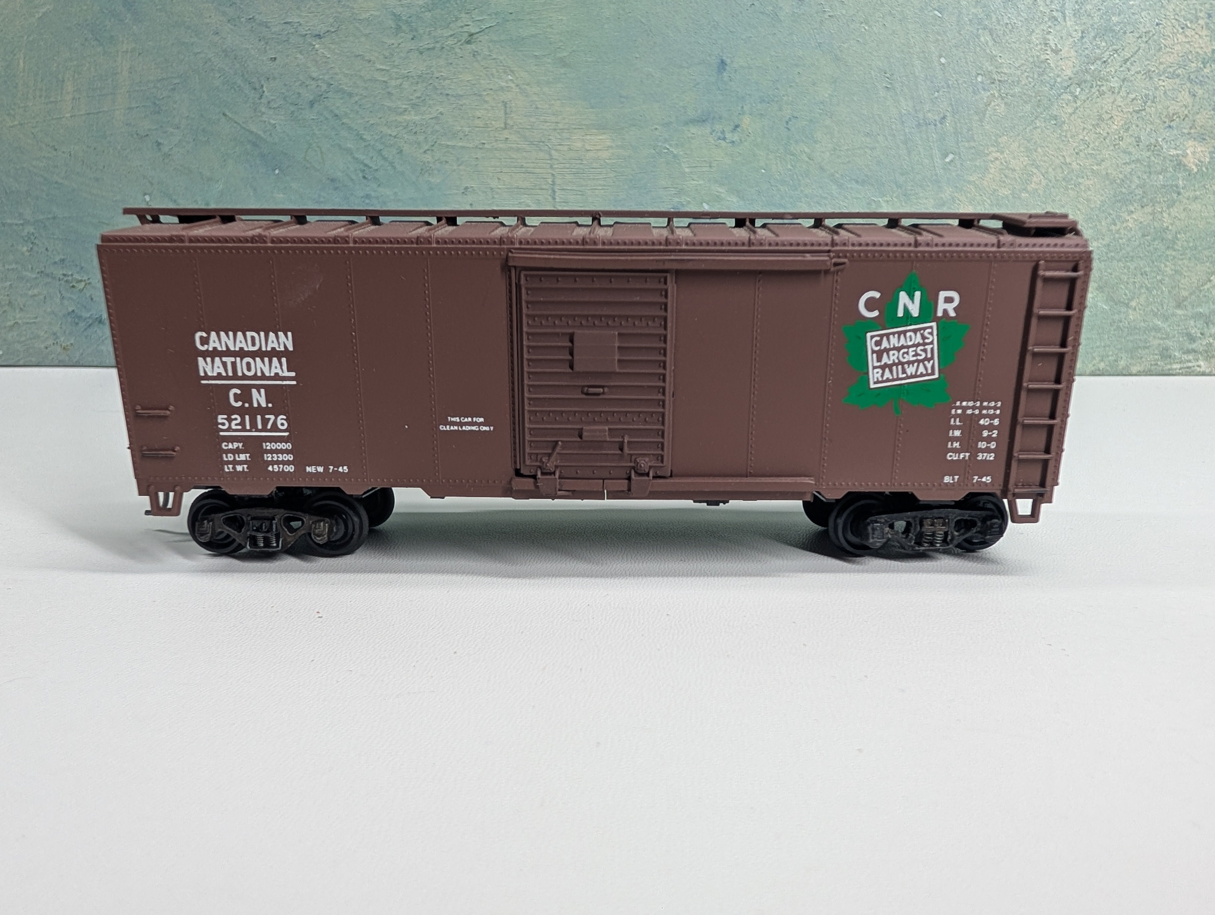 USED Athearn HO Scale 40' Box Car Canadian National CN #521176
