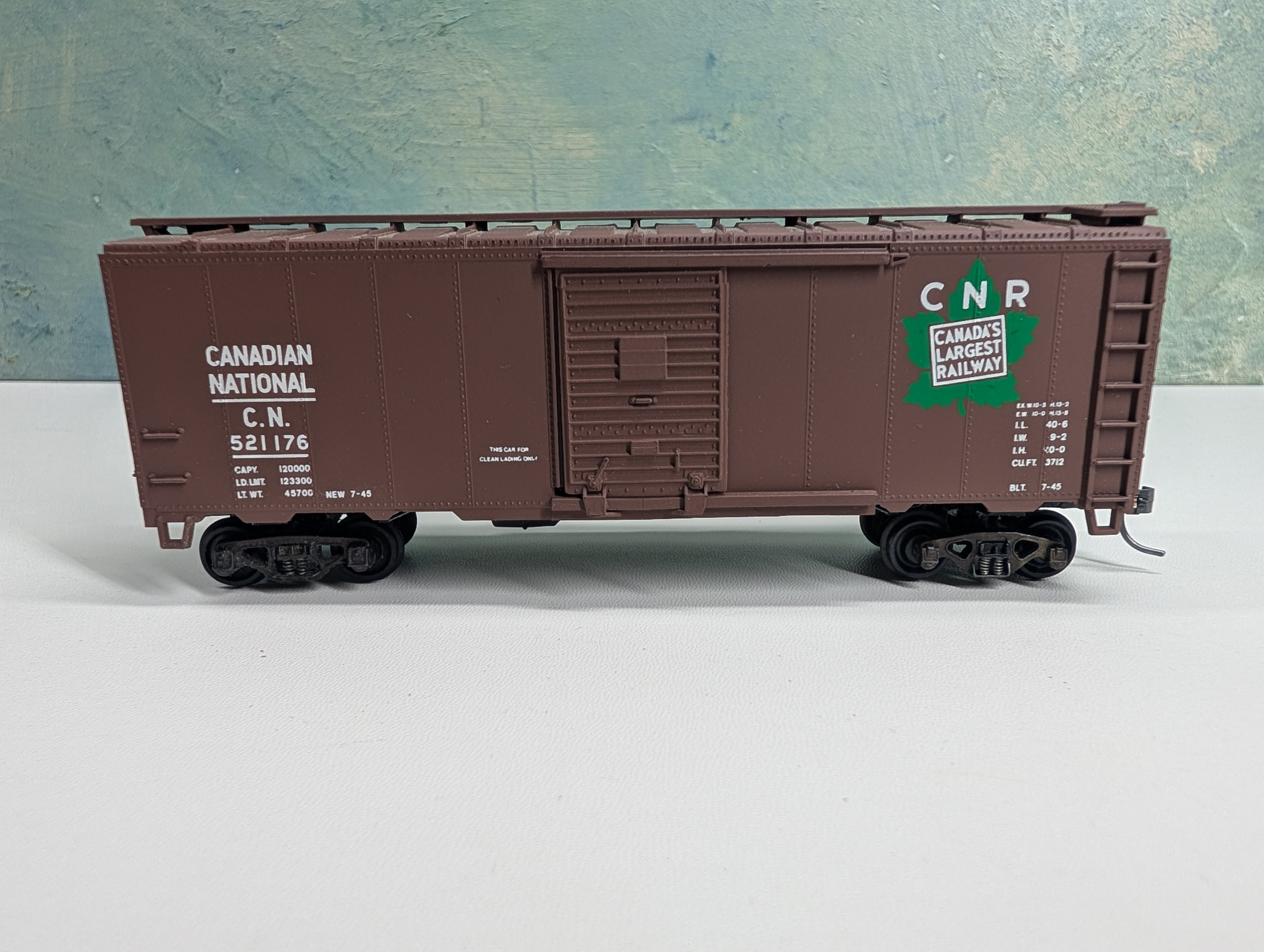 USED Athearn HO Scale 40' Box Car Canadian National CN #521176