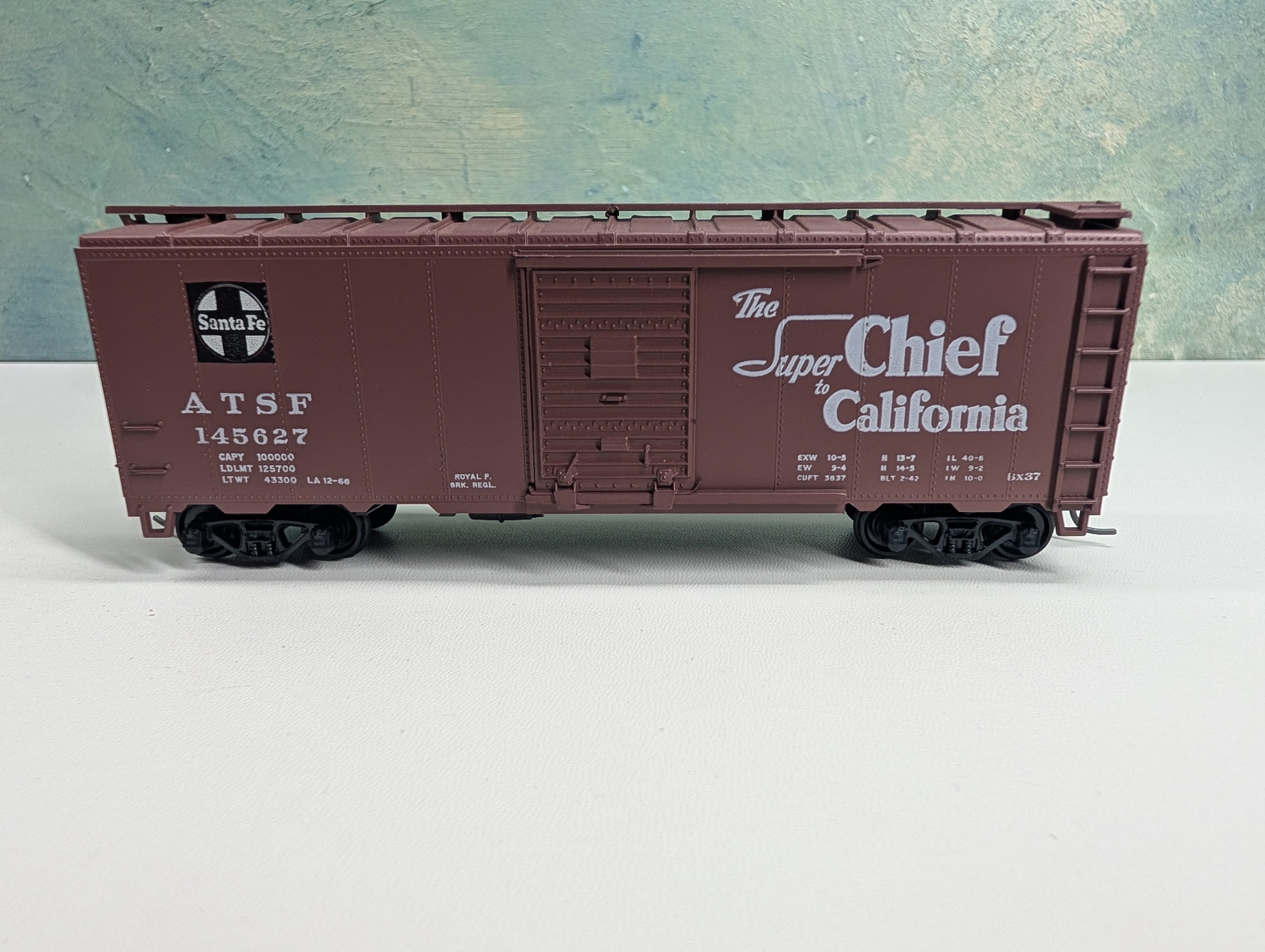USED Athearn HO Scale 40' Box Car Santa Fe ATSF #145627