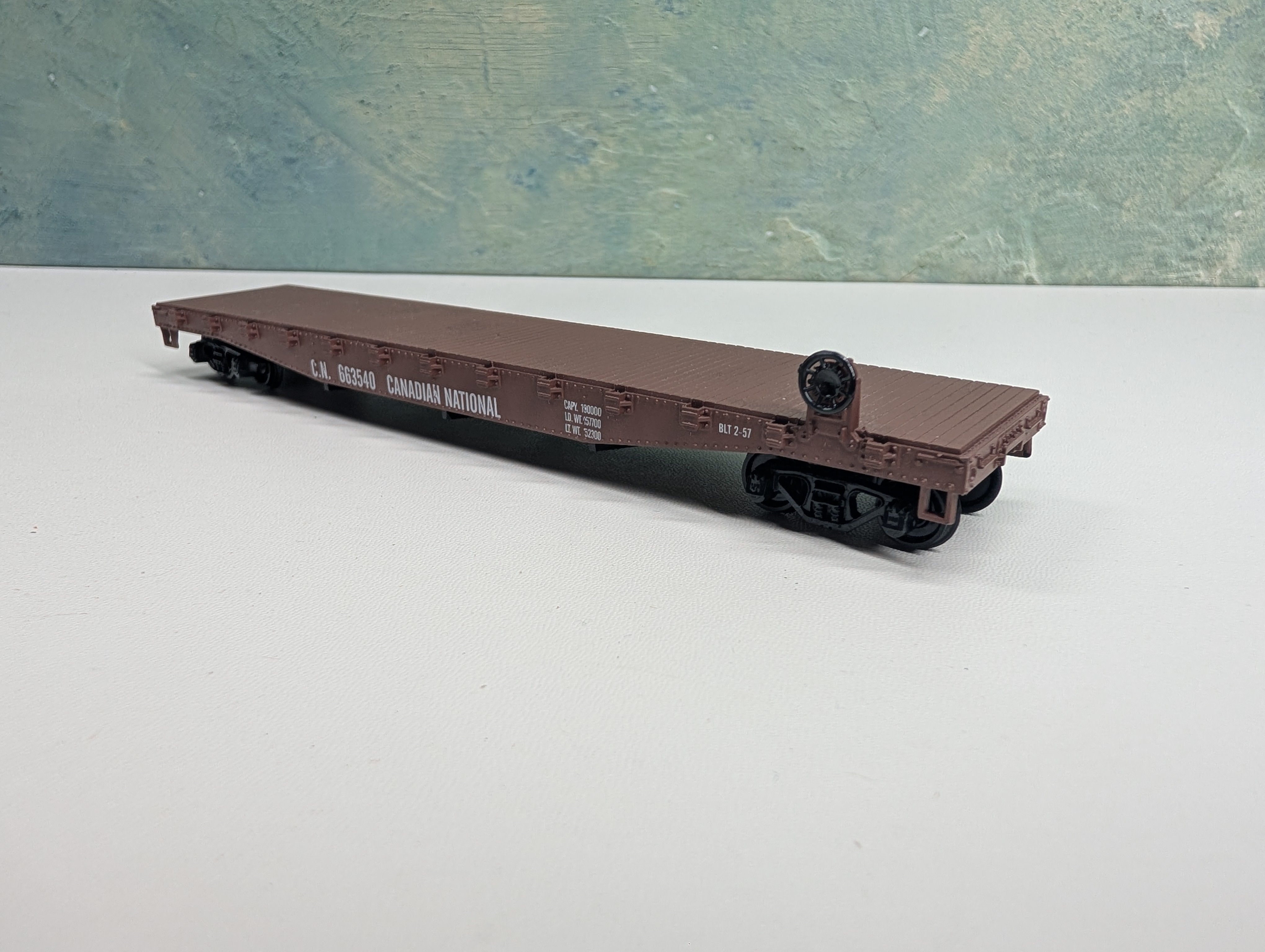 USED Athearn HO Scale 50' Flat Car Canadian National CN #663540